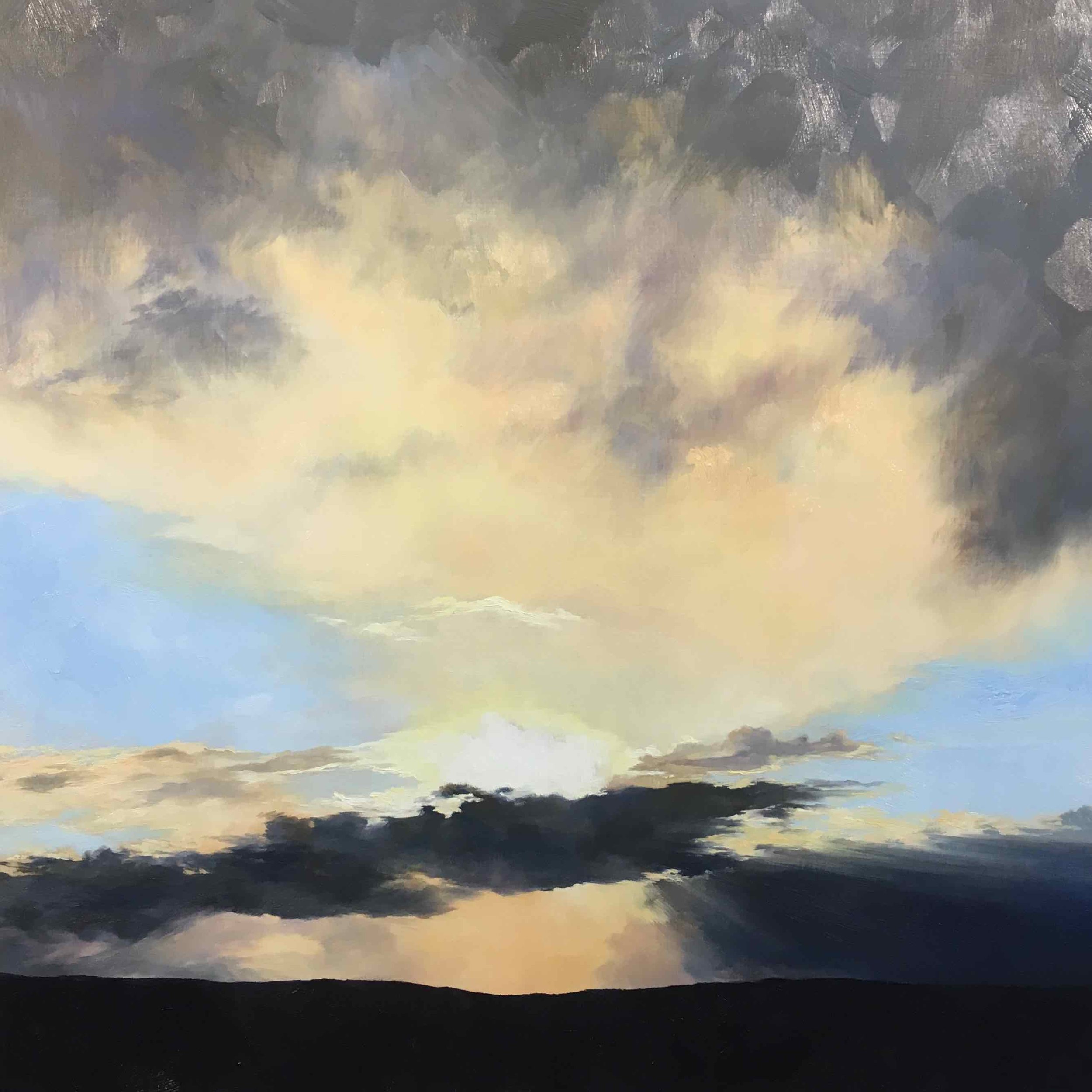 Evening Promise, Oil on board, 40 x 40cm, $1300