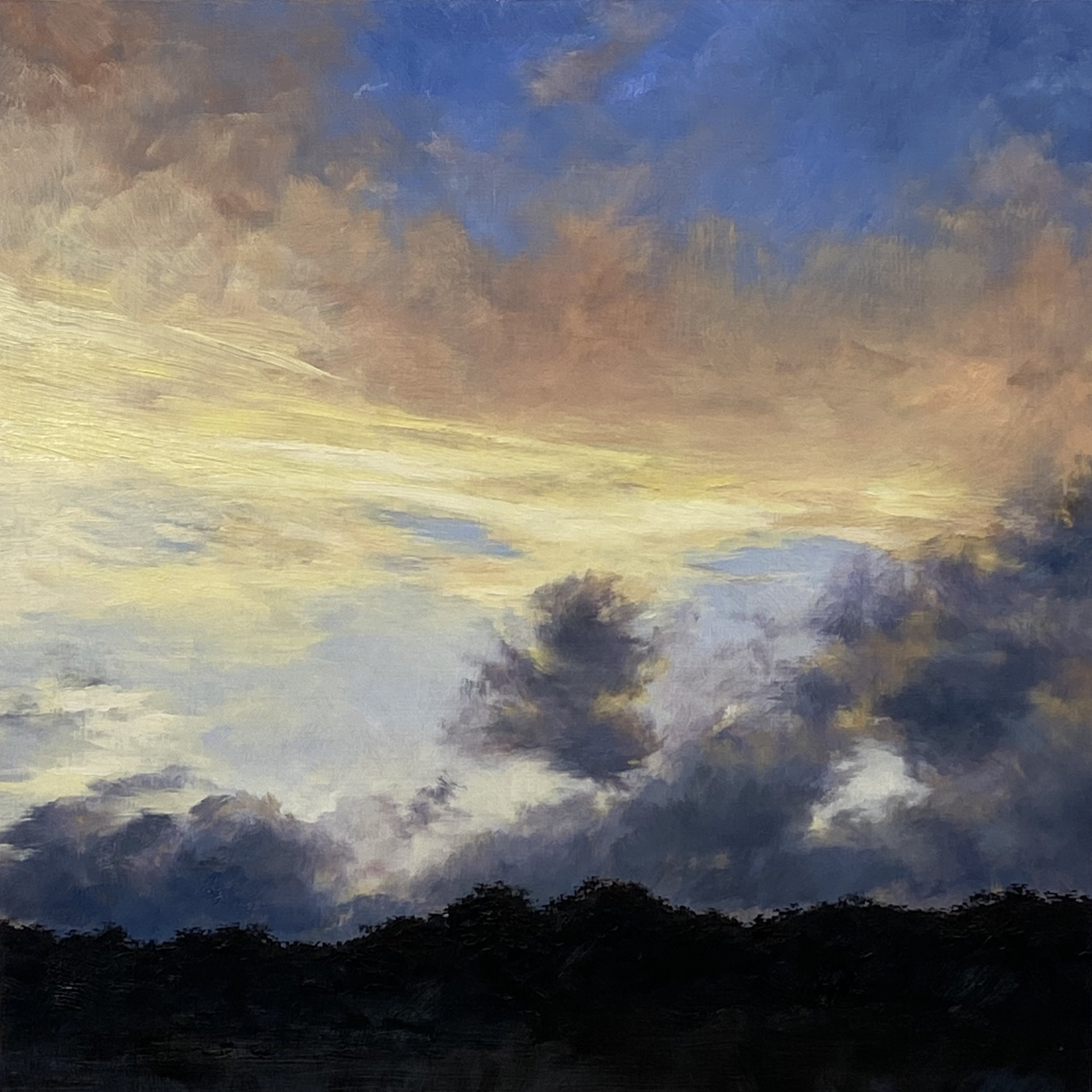 Evening Dreaming, oil on board, 40 x 40 cm, Sold