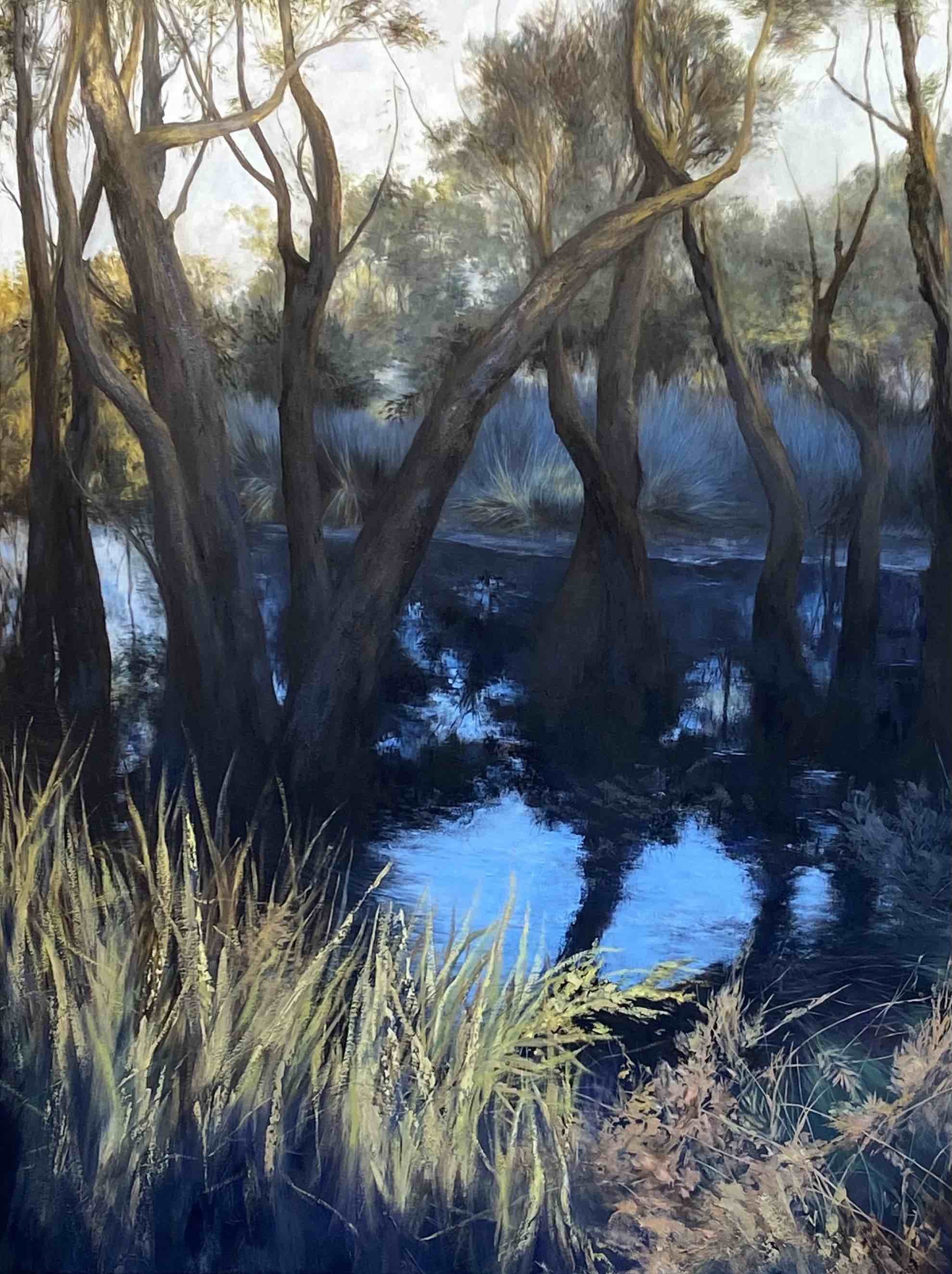 Dryads of the Lagoon, oil on canvas, 100 x 75cm, sold