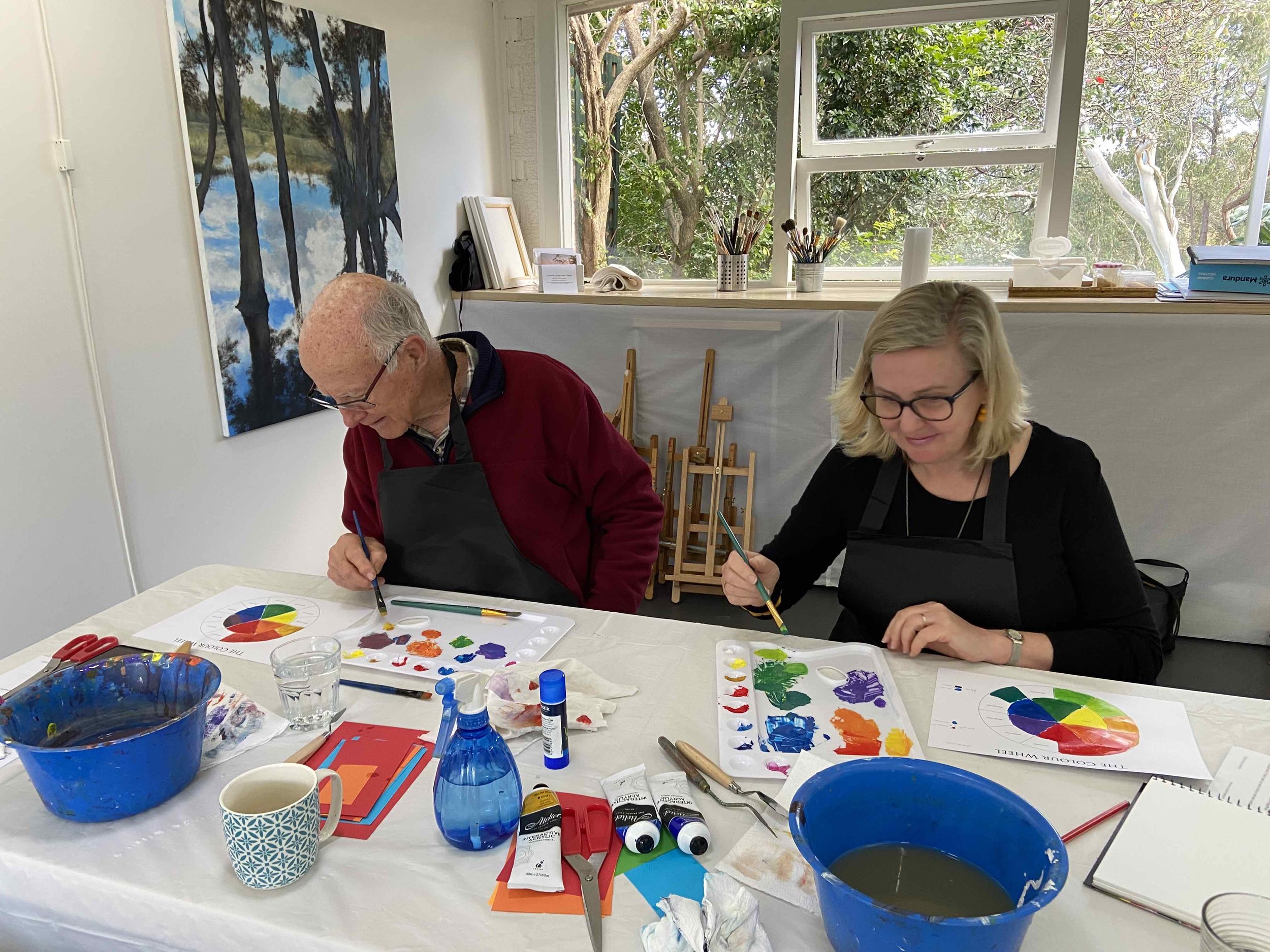Colour workshop painting participants.jpg