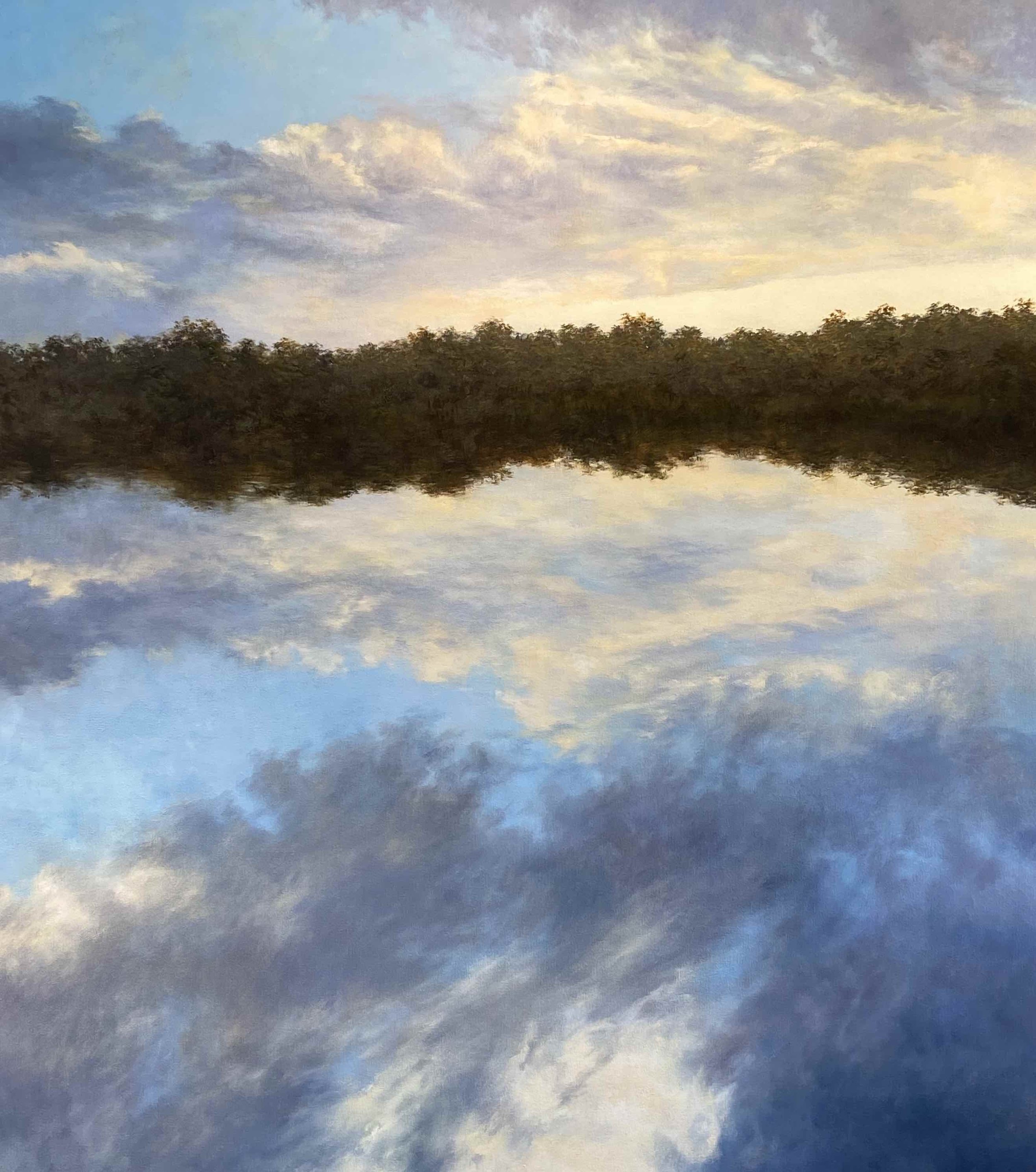 Lagoon Dreaming, Oil on canvas, 137 x 122cm, Sold