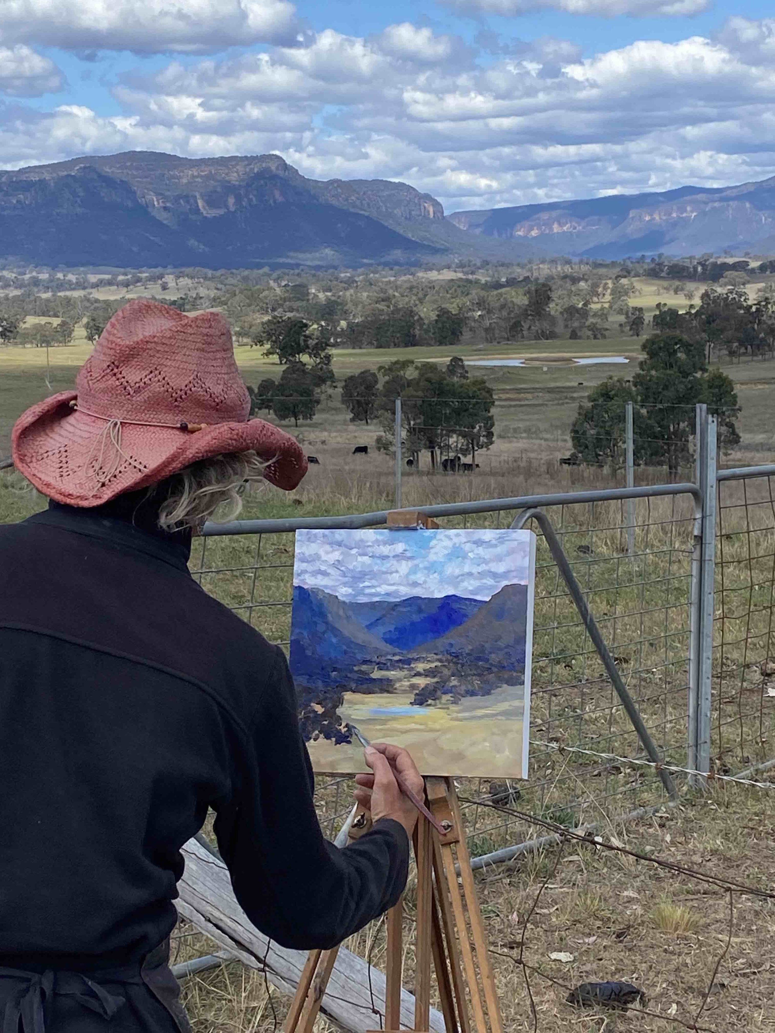 Plein air painting in Glen Alice Corinne Loxton small.jpg