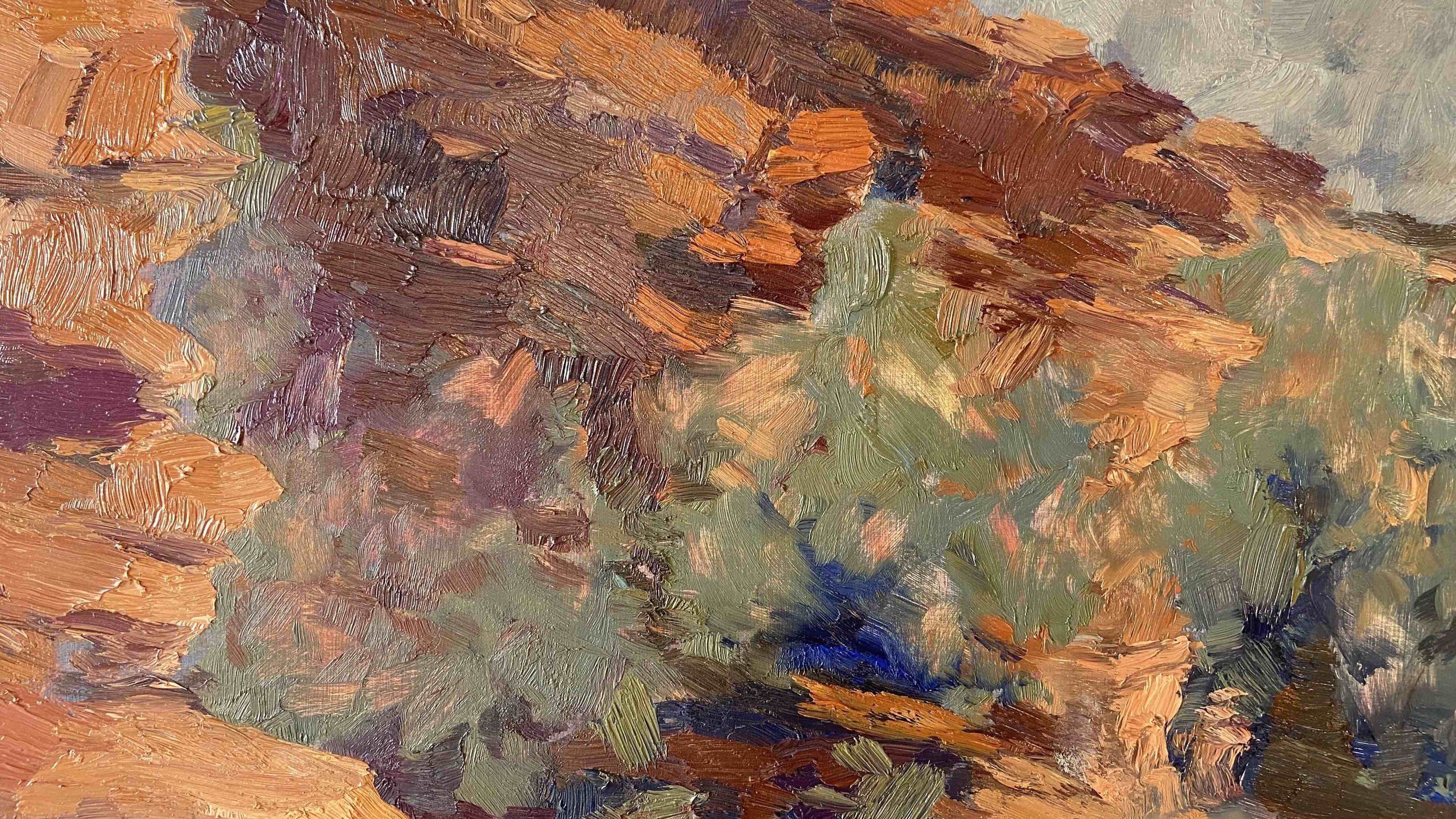 Detail of Trephina Gorge Painting, 2024, oil on board, 40 x 80 cm, small.jpg