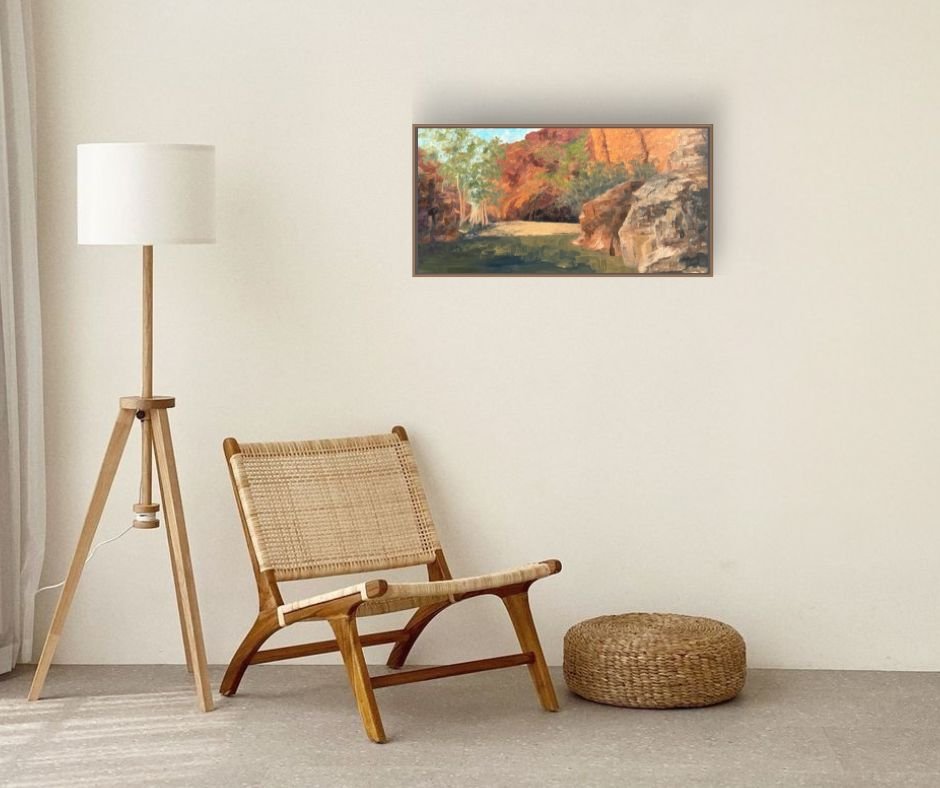 Art in Home Emily Gap plein air painting in sitting room.jpg