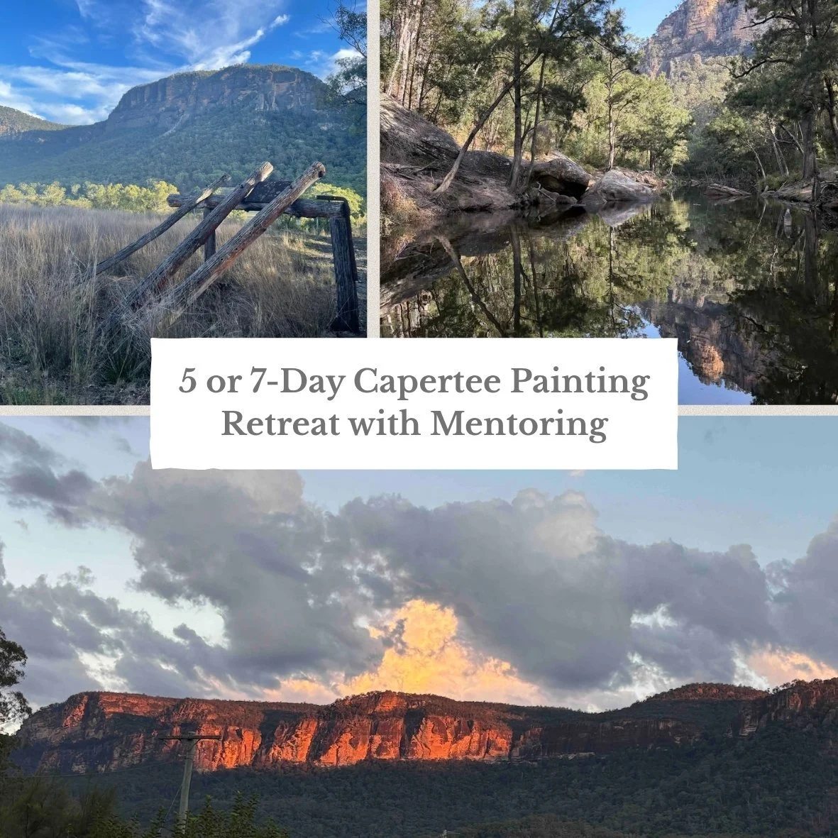 5 or 7-Day Capertee Painting Retreat with Mentoring | 19 to 25 October Intermediate to Advanced
