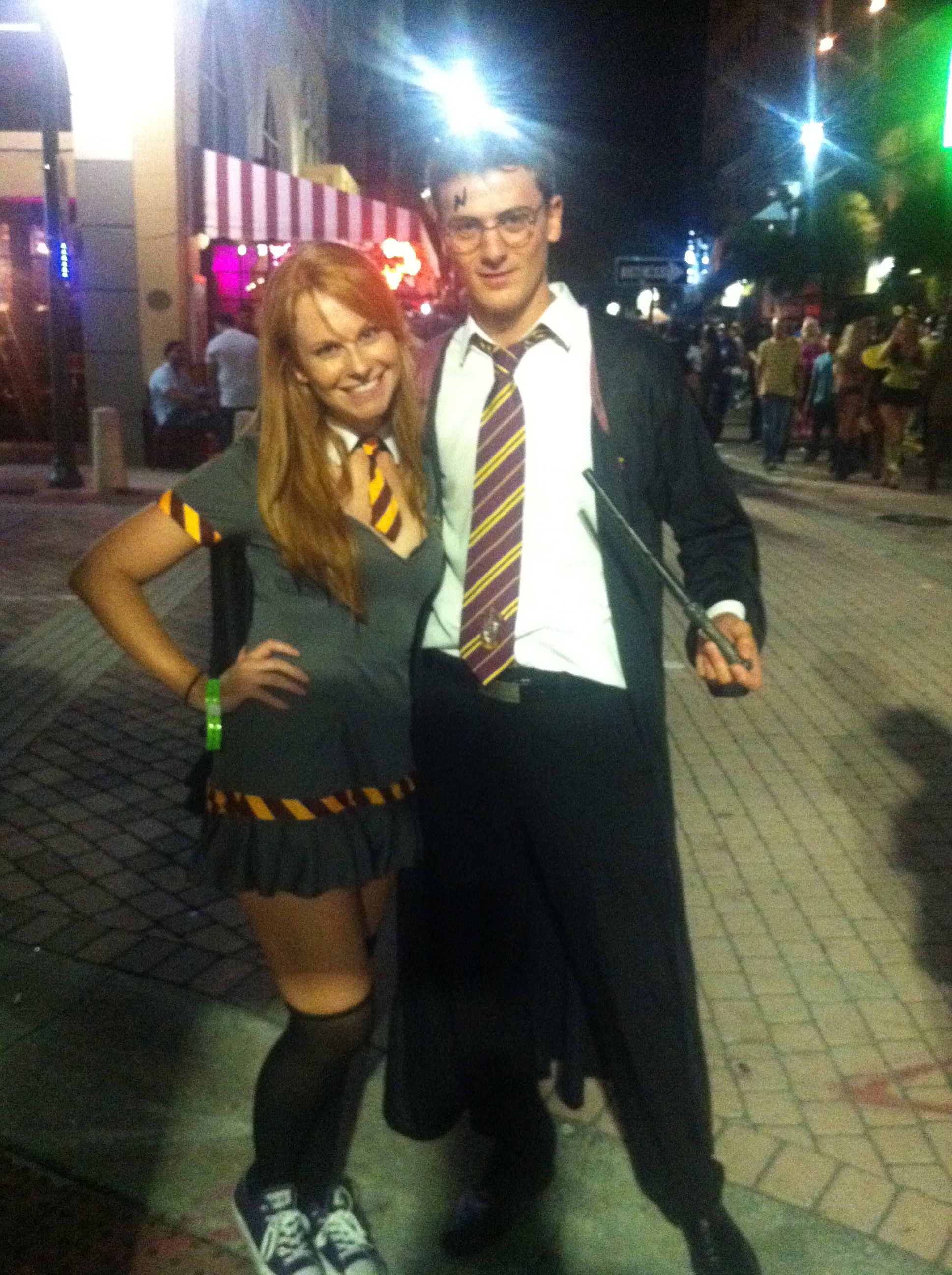 Big Harry Potter fan here, so naturally, I was Ginny Weasley for my first big Halloween party. And I found a lovely Irish Harry in West Palm Beach.
