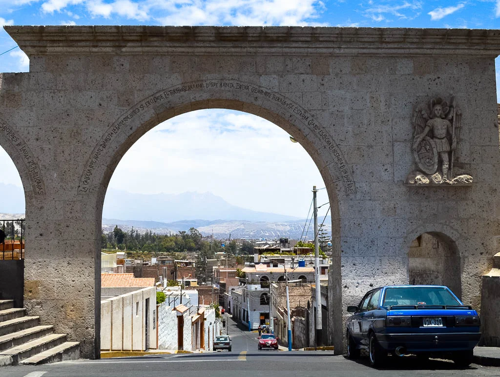 One of the archways by the mirador de yanahuarra viewpoint