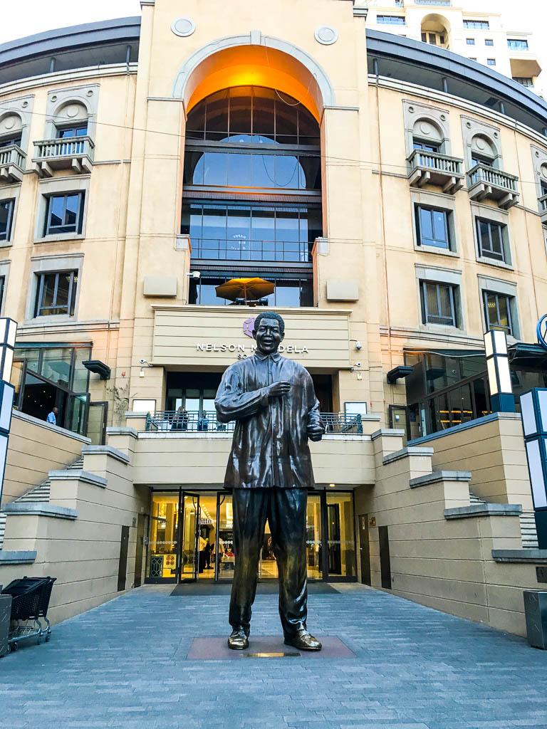 The Nelson Mandela Statue in Sandton City