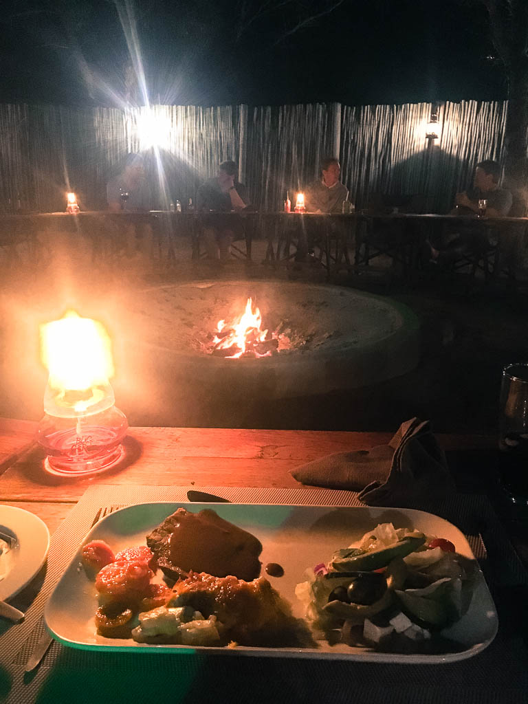 Dinner at Thornhill Safari Lodge