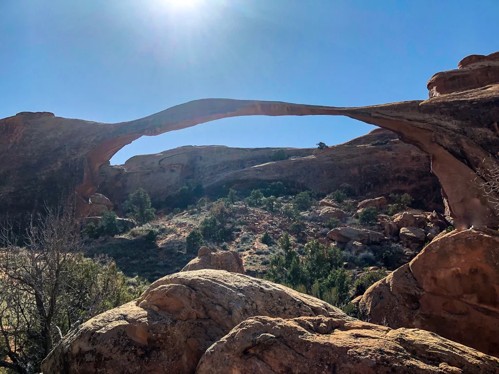 LANDSCAPE ARCH AT ARCHES NATIONAL PARK UTAH