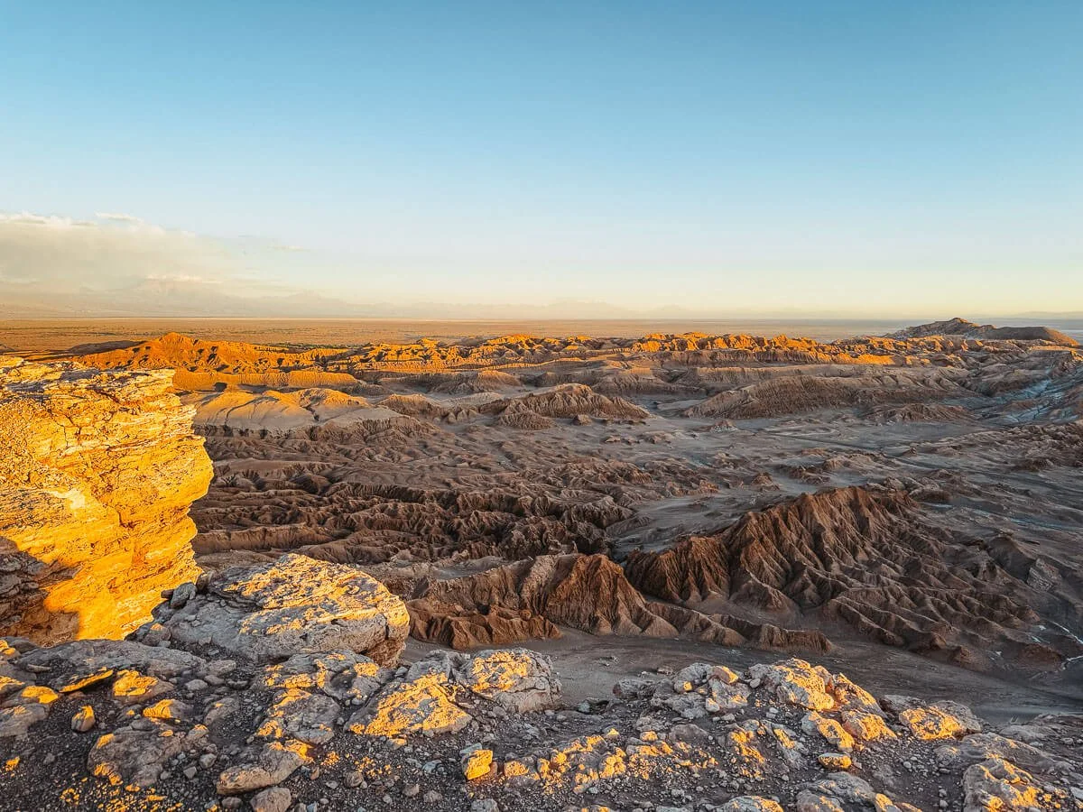 Sunset at Valle de luna chile
