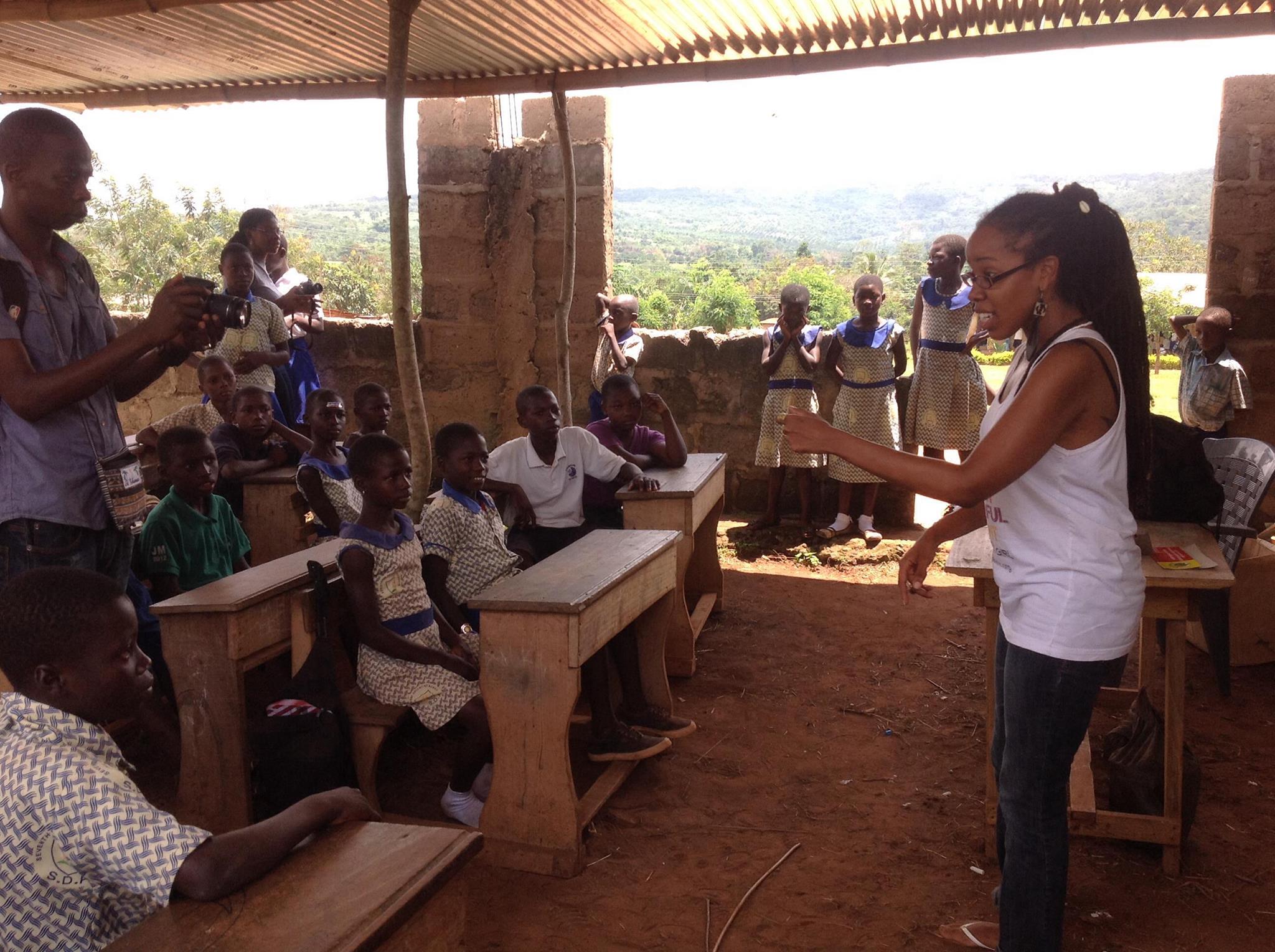 F.R.E.S.H.H Inc. Executive Director, Goldie Dean Conducting a workshop in Konko Village