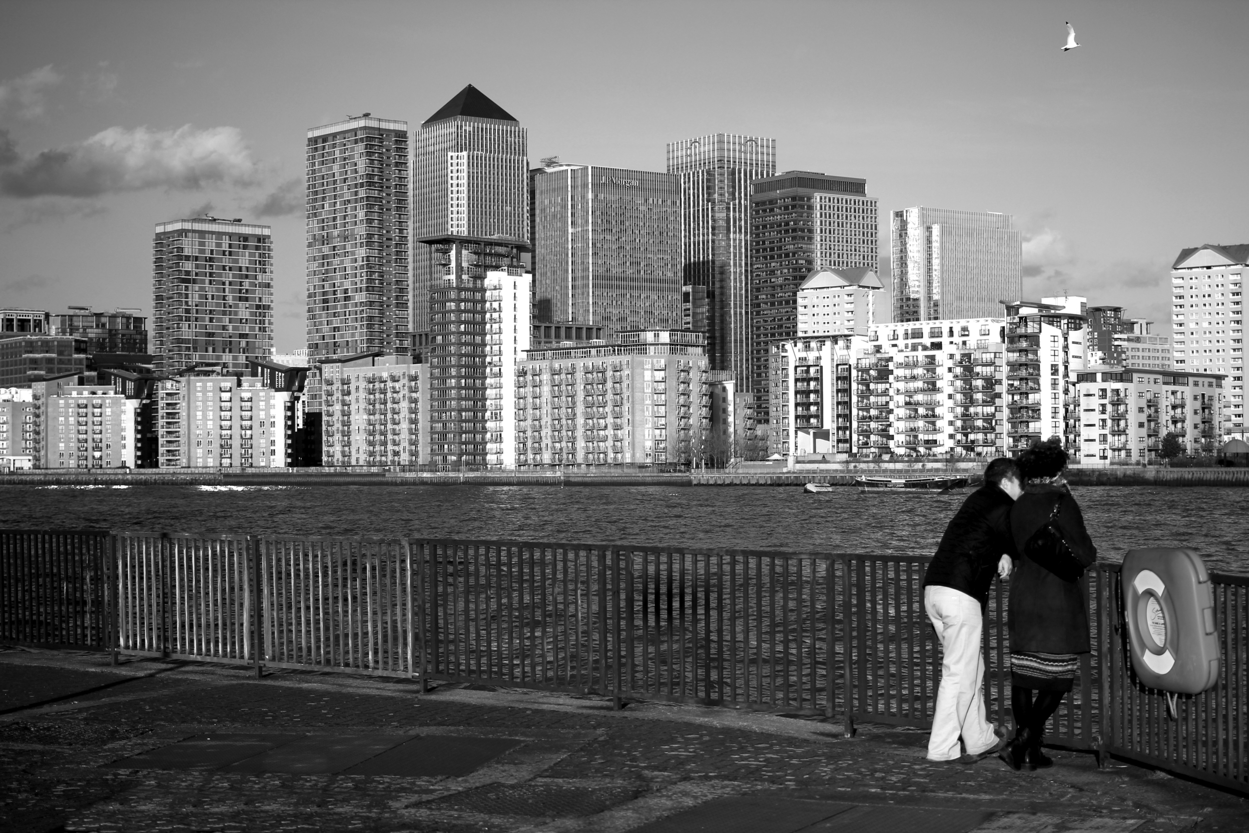 view of canary wharf