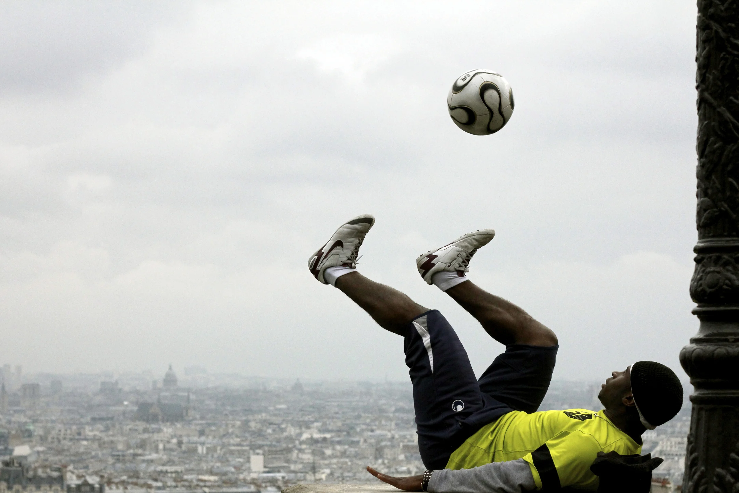 football in sacre coeur, paris