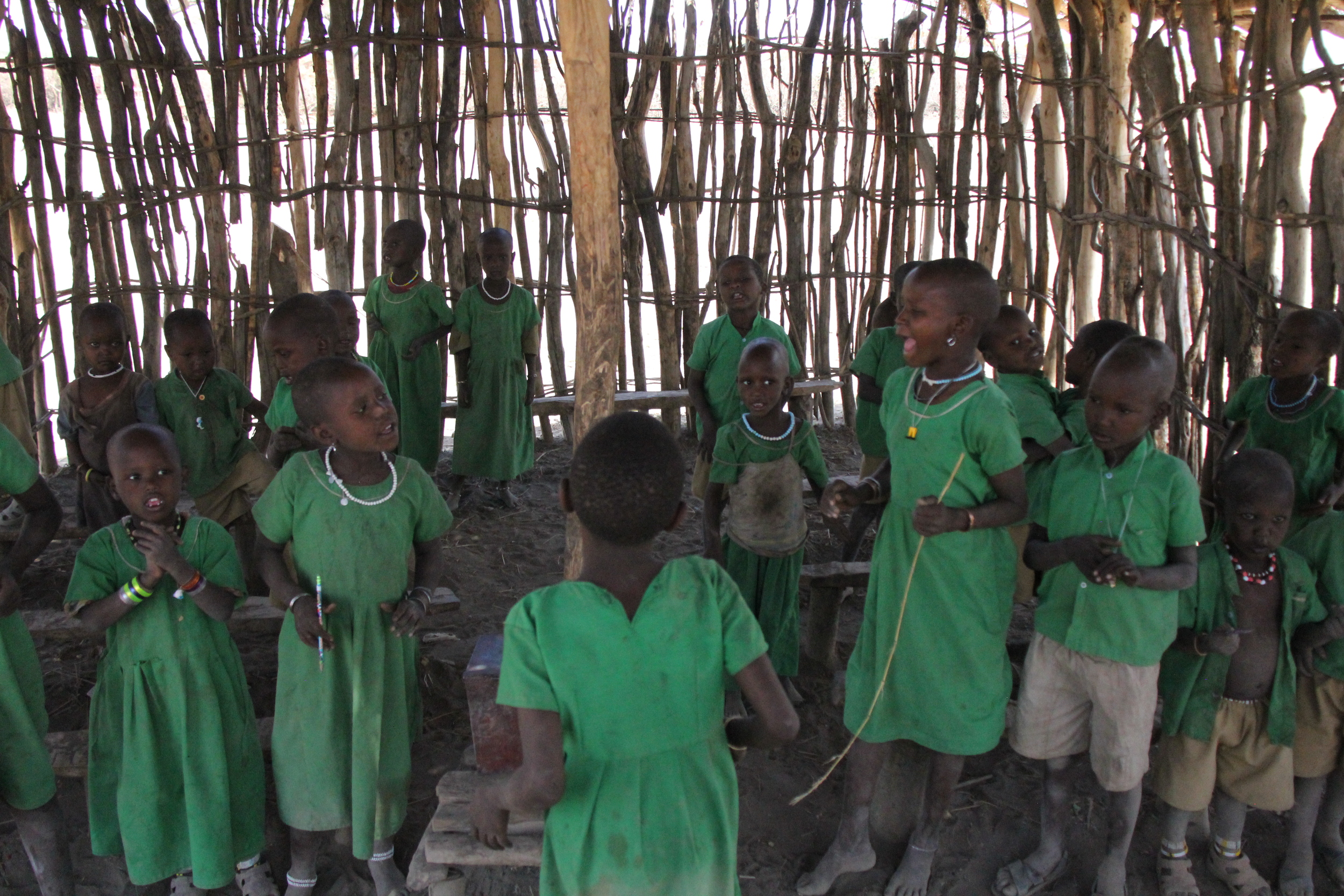 children in a masai school, tanzania