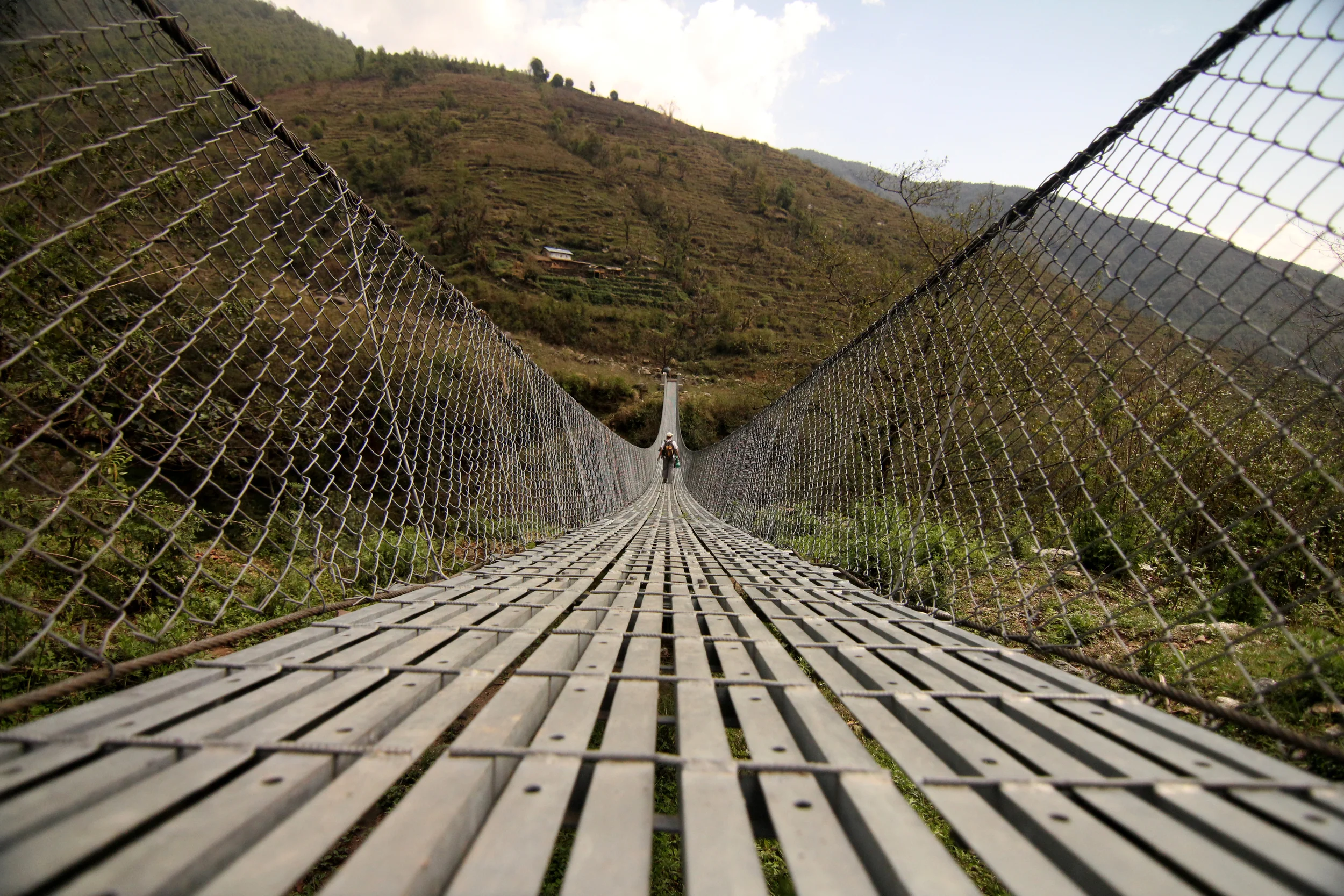 suspension bridge, sikles trail