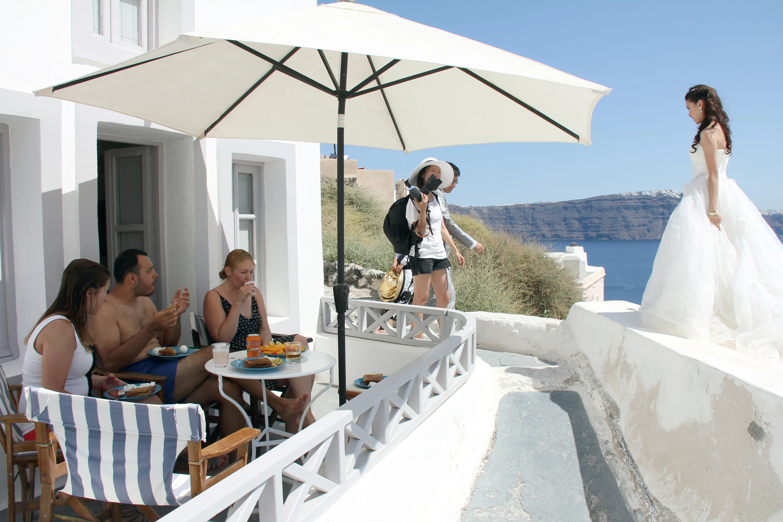 wedding shoot in oia, santorini greece