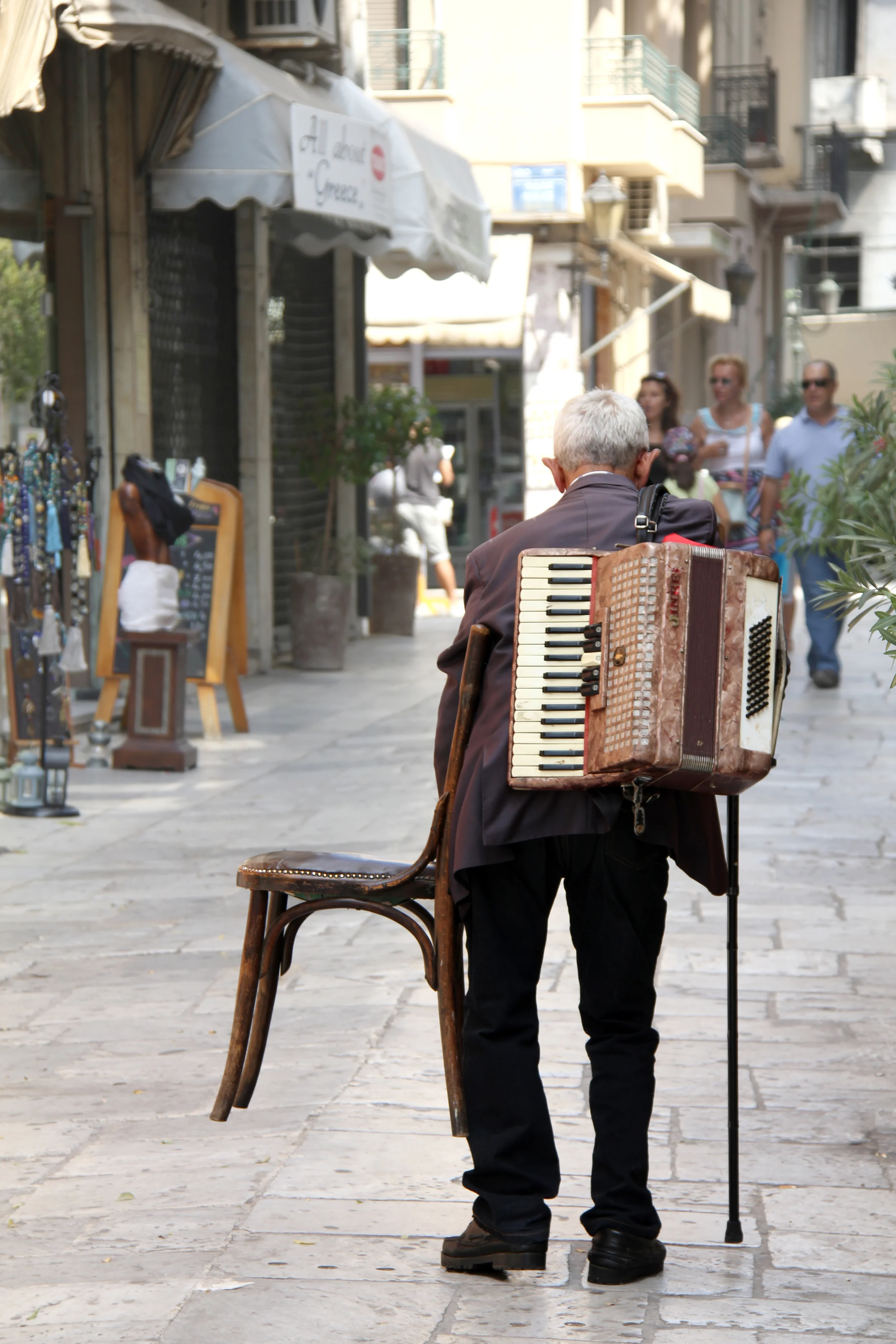 old man, athens, greece