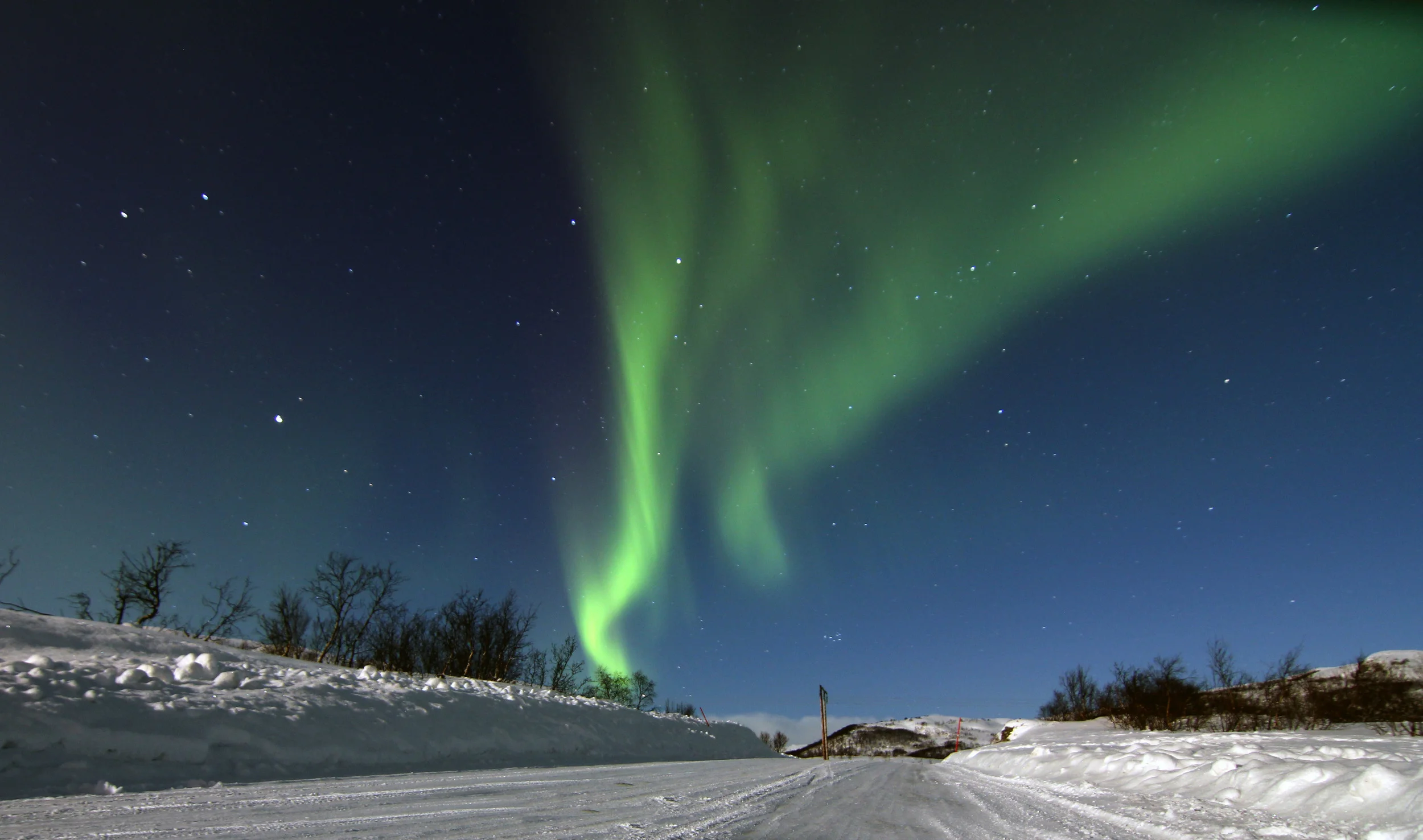 northern lights near tromso norway