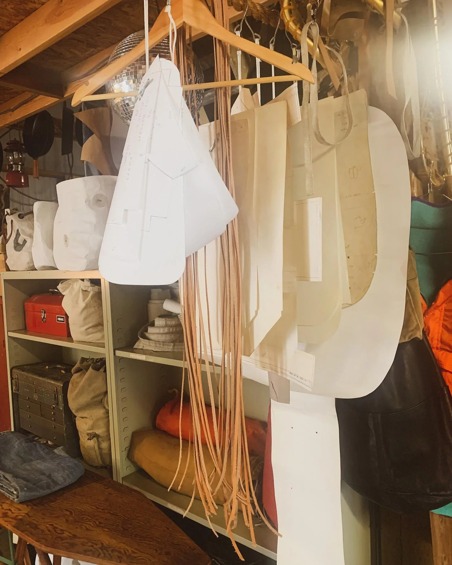 Some new studio vibes. 

Still unearthing patterns made from our old studio &amp; wondering what will come from this one ☝️

.
.
.
.
.
#studiovibes #madeinusa #atelier #rockymountainmade #patterndesign #wip #materialsmatter #slowfashion