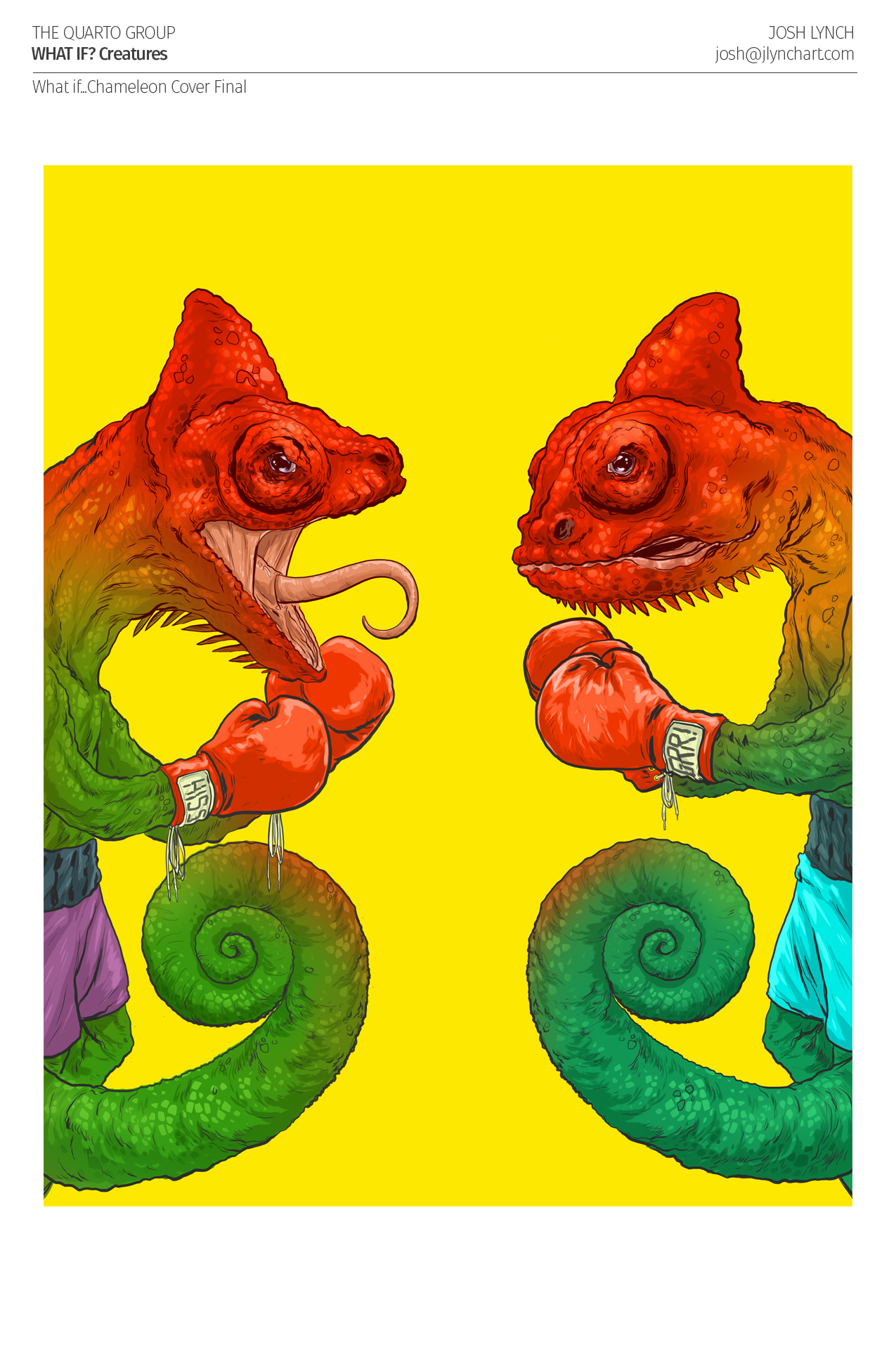 Phase Three: Proposed Color | This was the original proposed artwork for the cover. The publisher didn't like the yellow and asked to add a background.