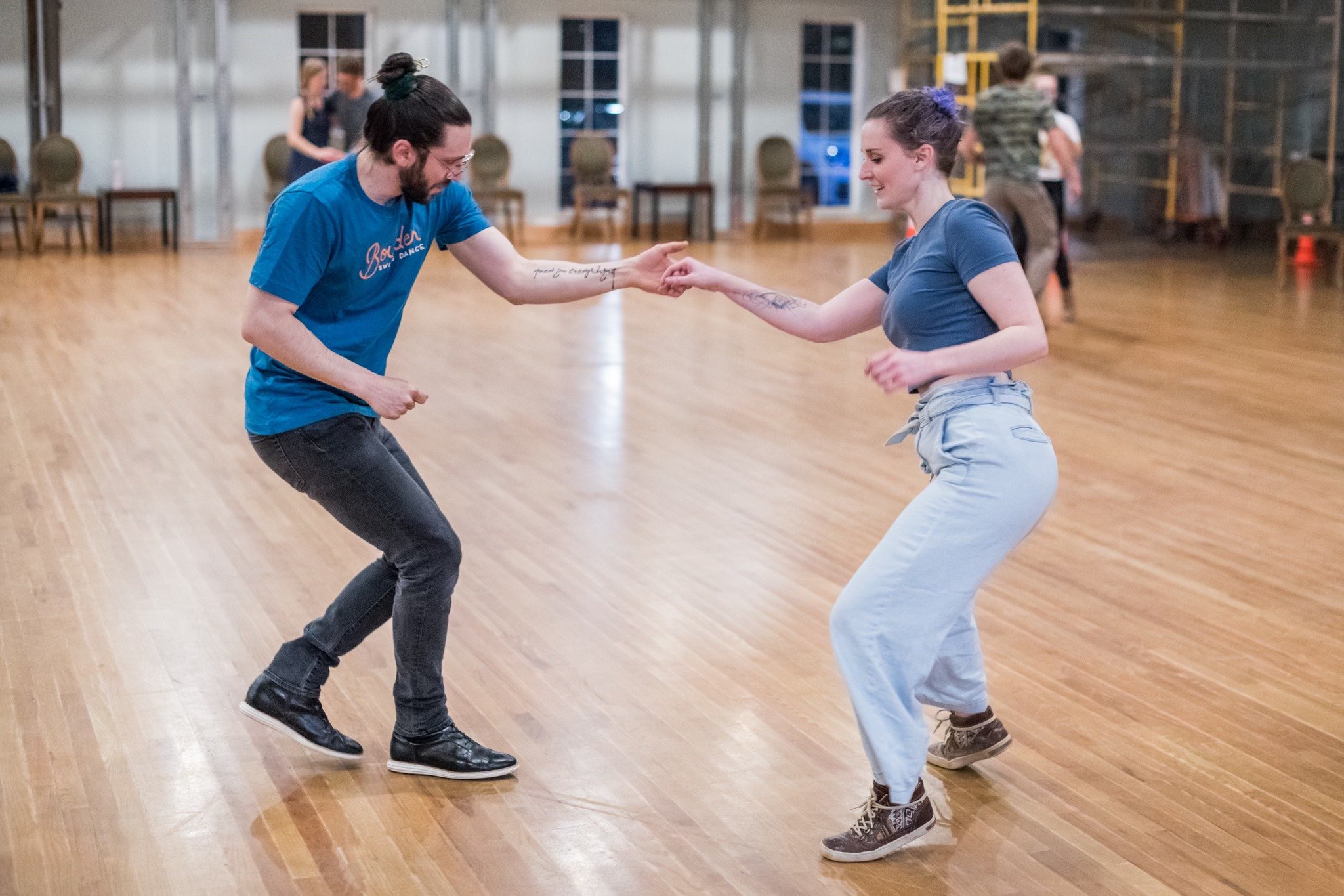 Class is back in session tomorrow! Join us for the first week of our four-week progressive series. Find your flair in our 6:45 p.m. class, which focuses on rhythms and movements for playful interactions with the music and your partner. At 8 p.m., our