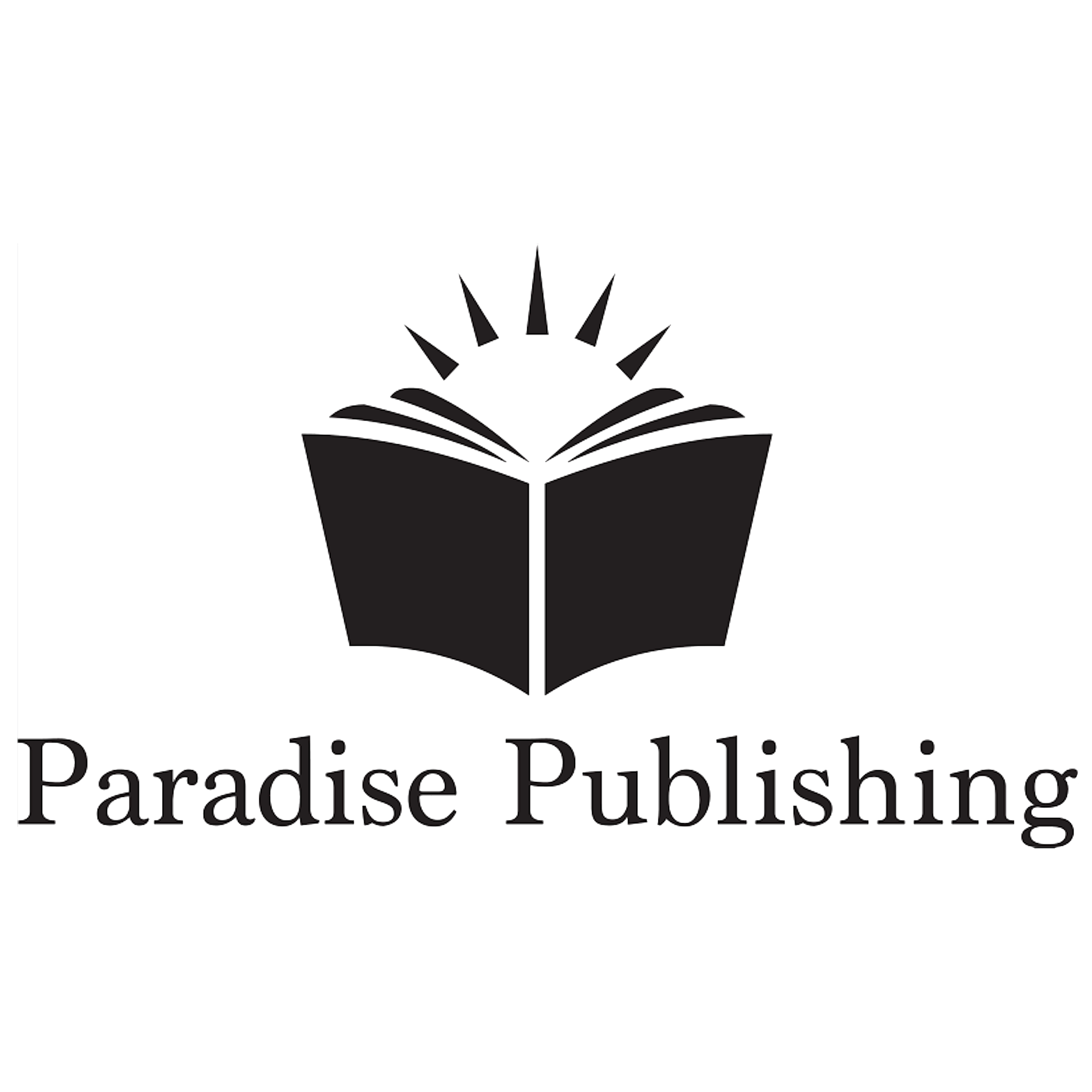 Logo of Paradiso Pulisian featuring an open book with rays emitting from it