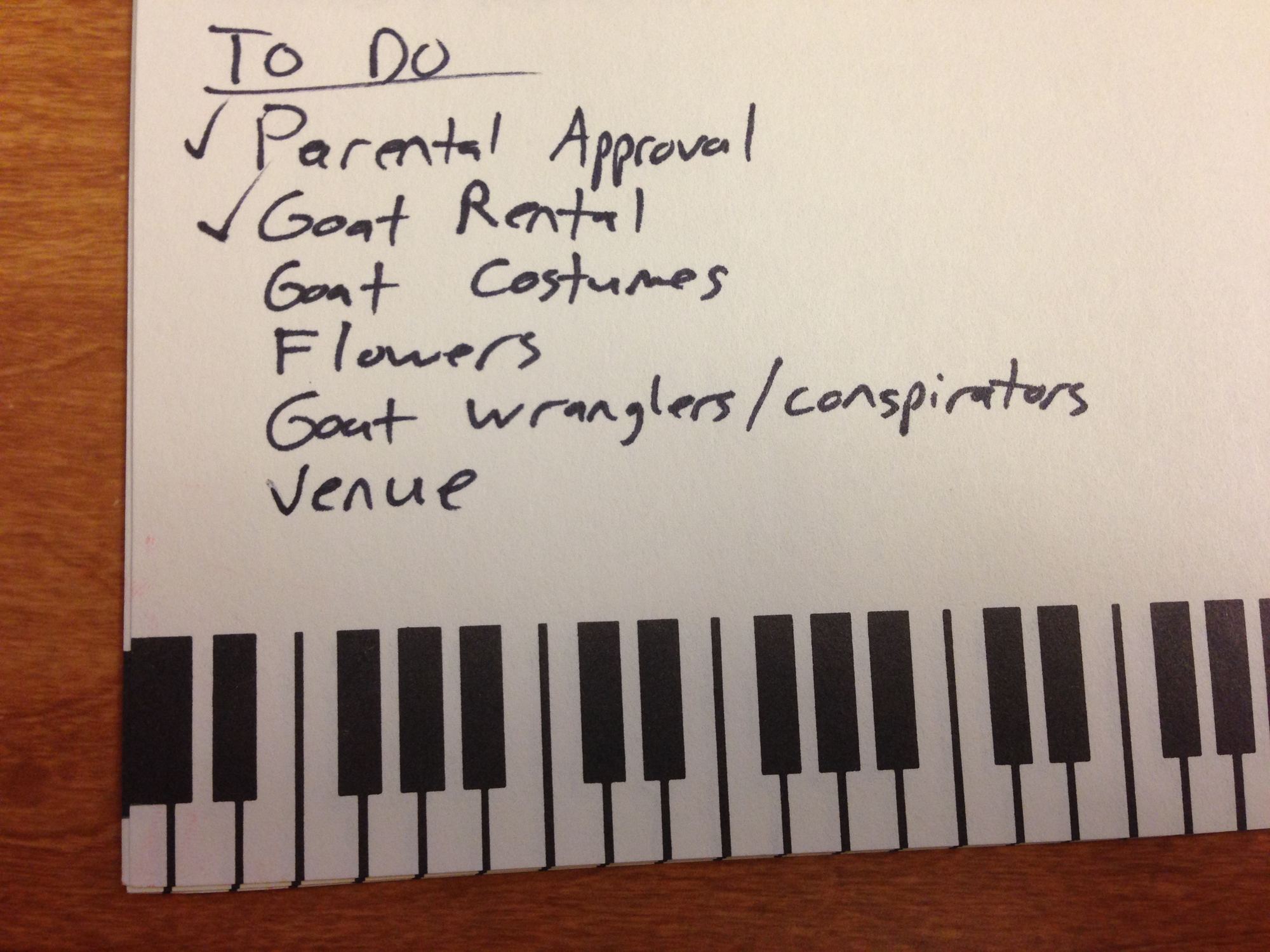 Paper todo list
