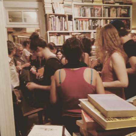 At Brazenhead Books last week. I'm in the dress that makes me look like a Waldorf teacher from the 1990s. 