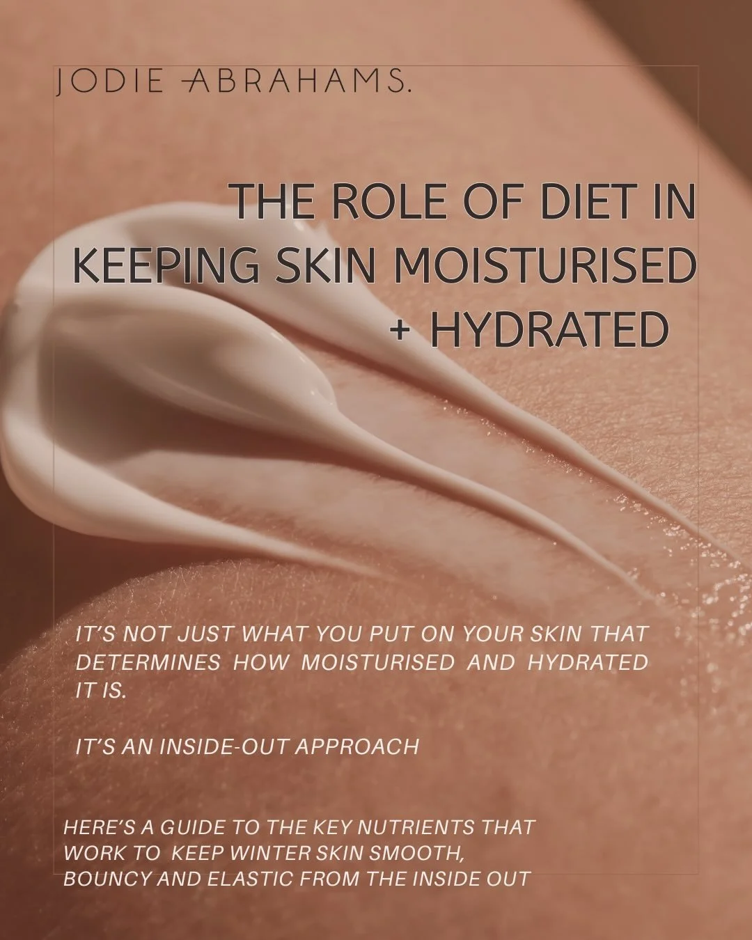 This time of year can be a struggle for keeping skin moisturised and hydrated. Dry, dehydrated skin can feel flakey and tight but can also be more sensitive and even inflamed.

I offer nutrition consultations remotely online or I&rsquo;m at @thefacto