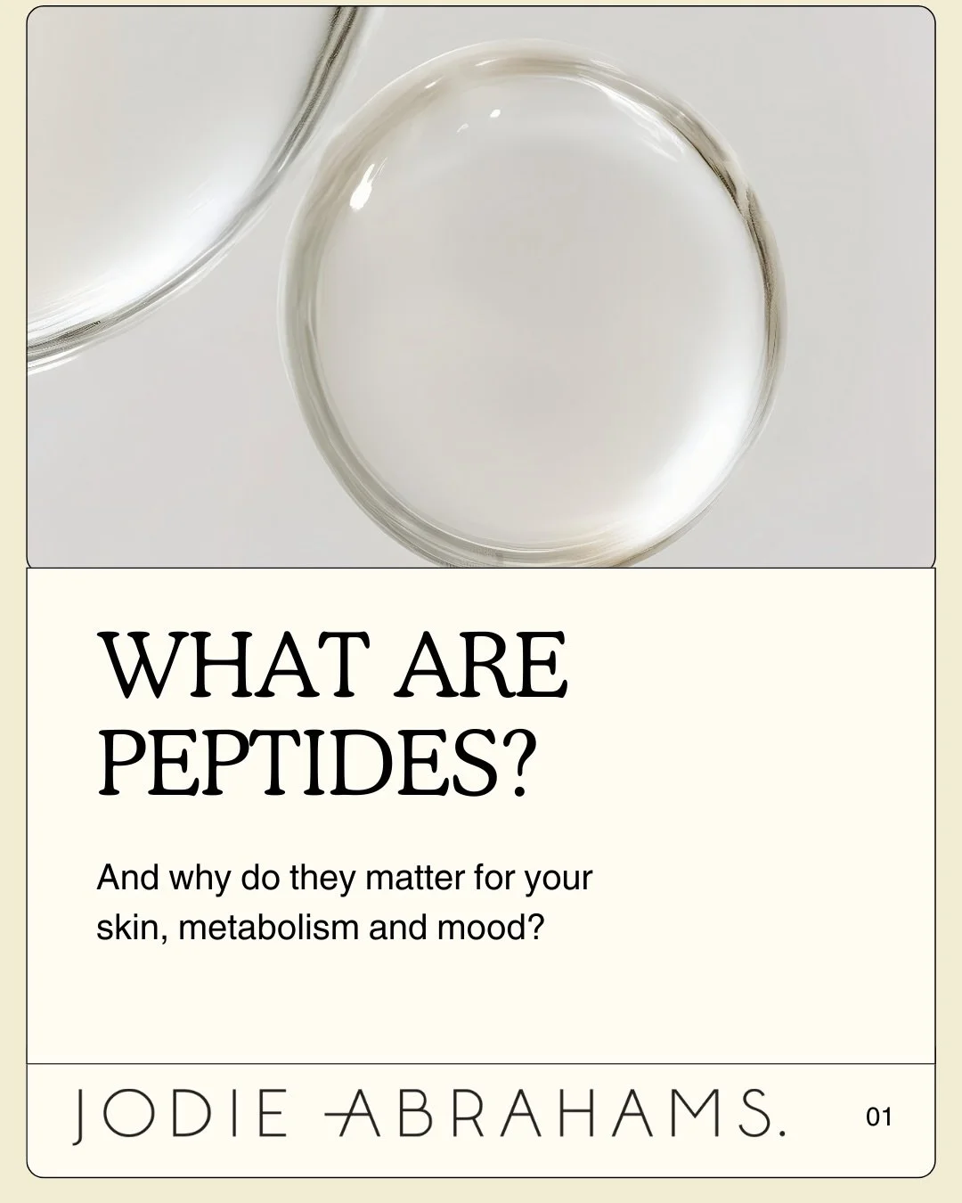Peptide chat is everywhere right now but here&rsquo;s what they are and what they do. 

Skin, metabolism, mood and repair - they&rsquo;re vital and there&rsquo;s a lot you can do to support them naturally through diet and lifestyle