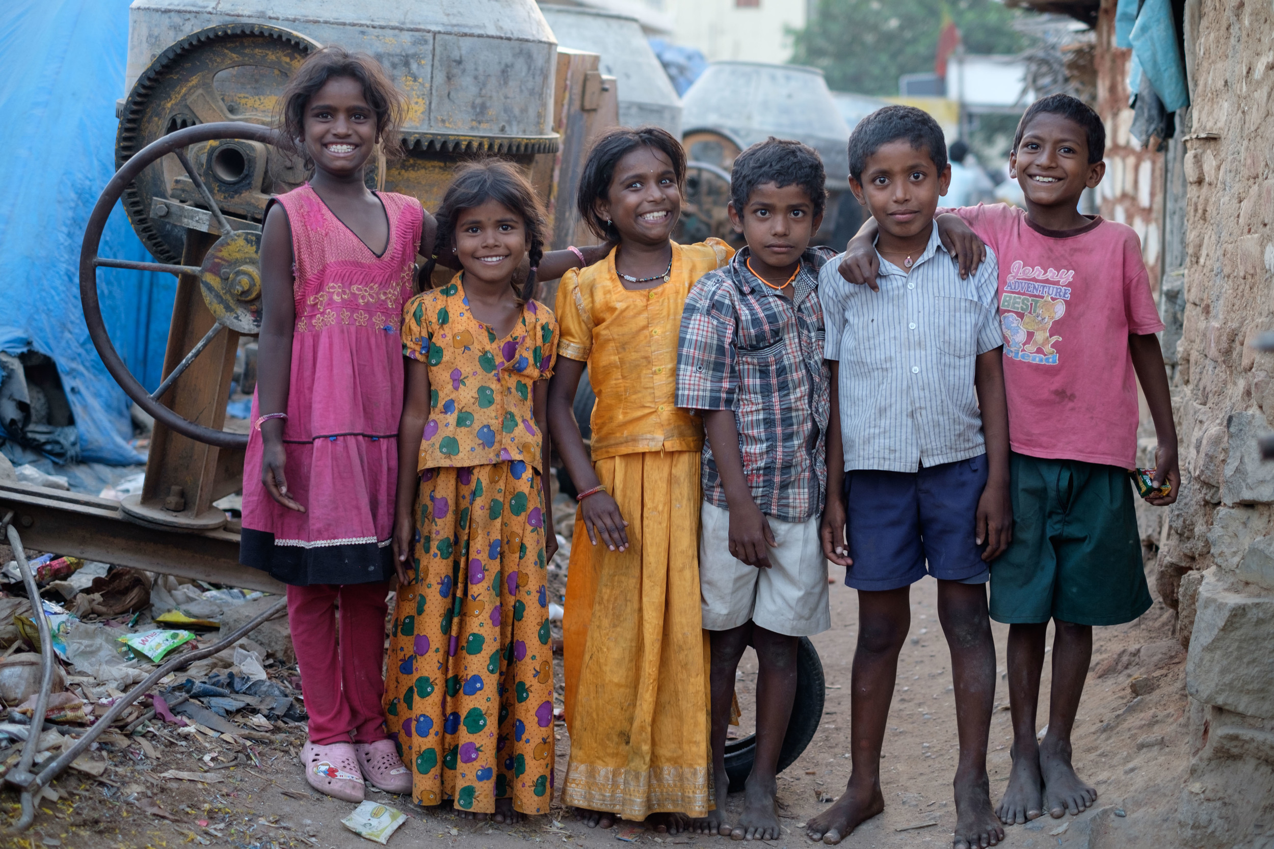 Kids from one of the communities in Bangalore 