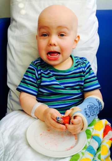 Cheeky Ned "smile" in hospital