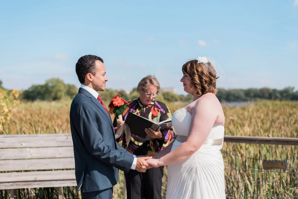 Chelsea Bliefernicht | Madison WI Wedding Photographer | Edgewood College Boardwalk Ceremony