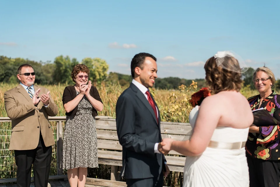 Chelsea Bliefernicht | Madison WI Wedding Photographer | Edgewood College Boardwalk Ceremony