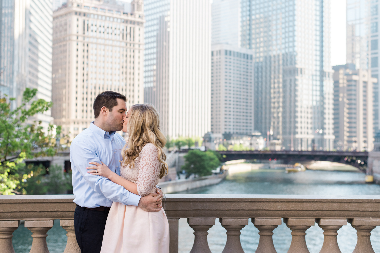 Downtown Chicago Wrigley Building Engagement Session | Chelsea Bliefernicht Photography