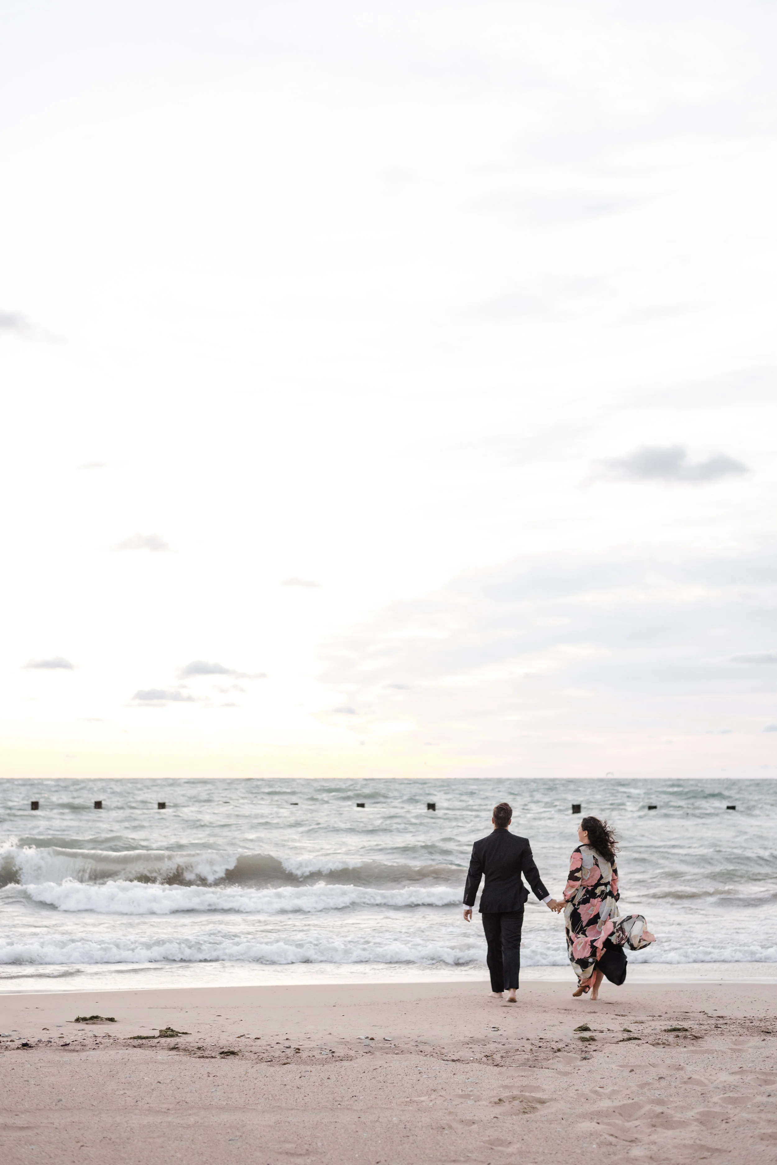 North Avenue Beach Sunrise Engagement Photography