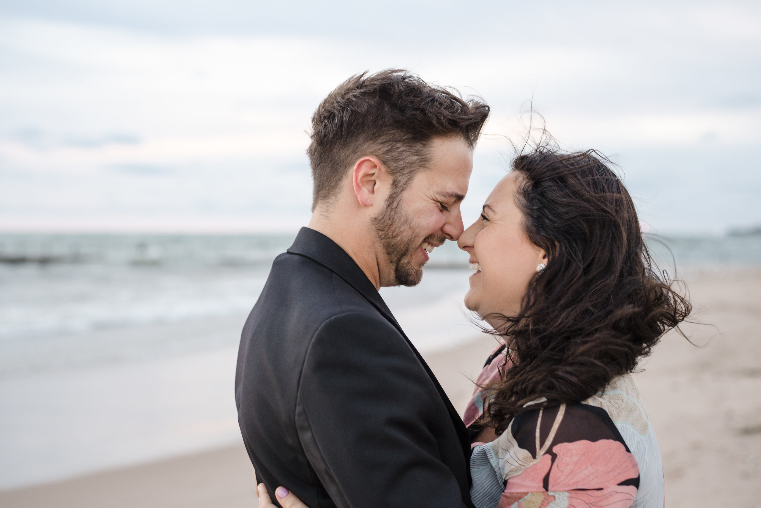 North Avenue Beach Sunrise Engagement Photography