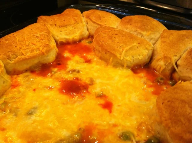 Easy Biscuit Topped Italian Casserole