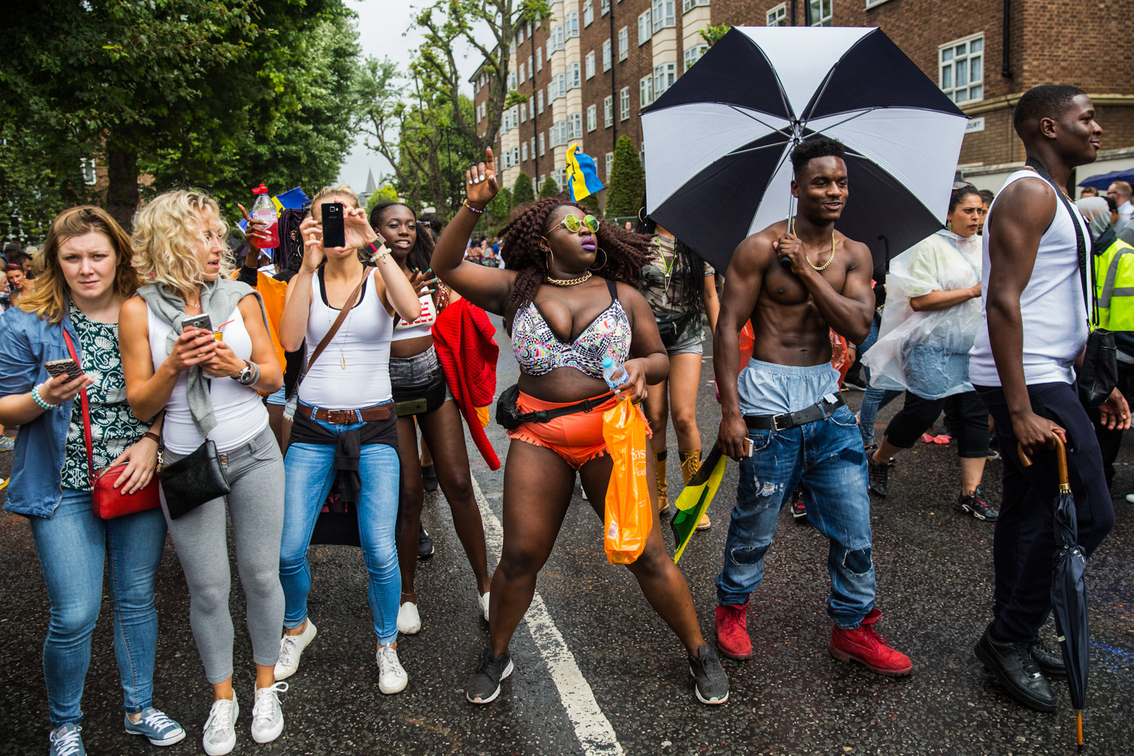 UNITED KINGDOM, London: Revellers at the Notting Hill Carnival 2016.