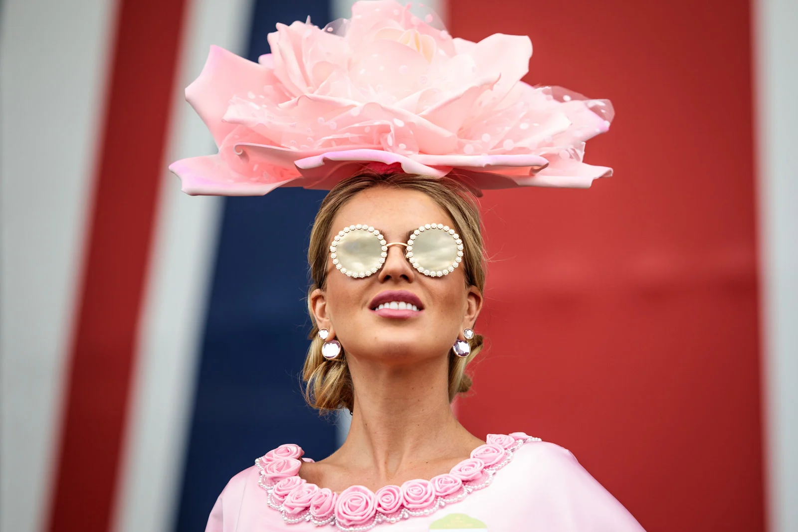 Model Natalia Kapchuk poses for a photograph at Royal Ascot 2017 at Ascot Racecourse on June 22, 2017 in Ascot.