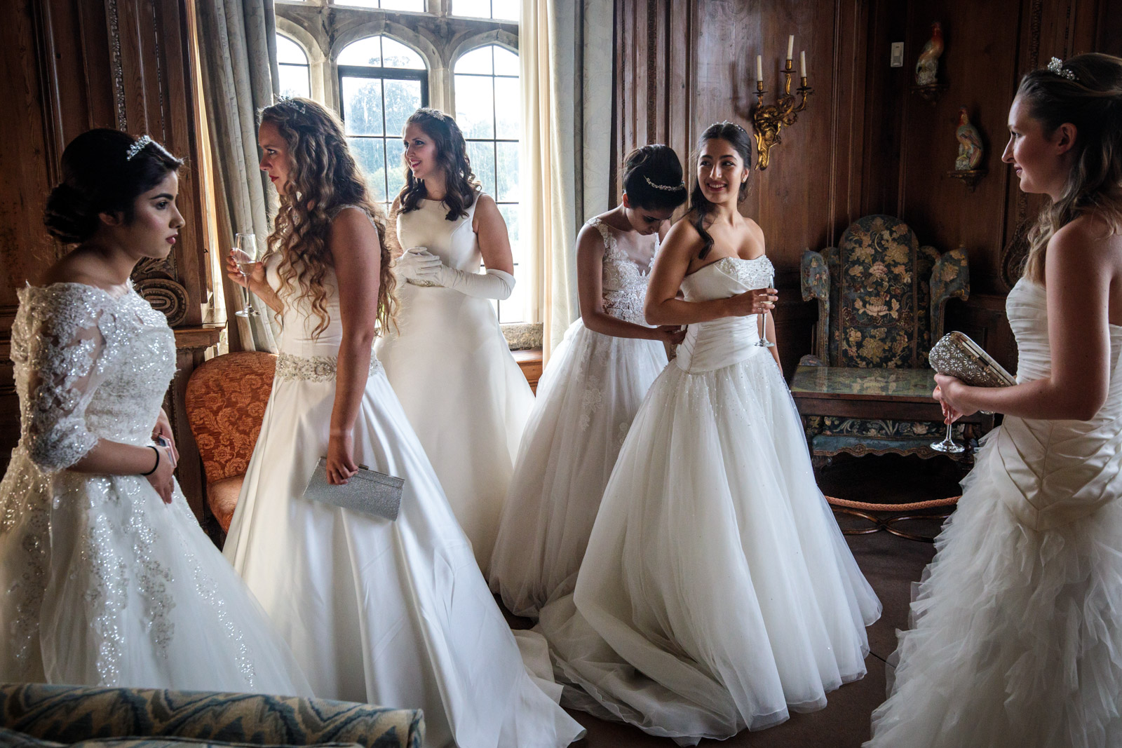  Debutantes gather at Leeds Castle during the Queen Charlotte's Ball on September 09, 2017 in Maidstone. 