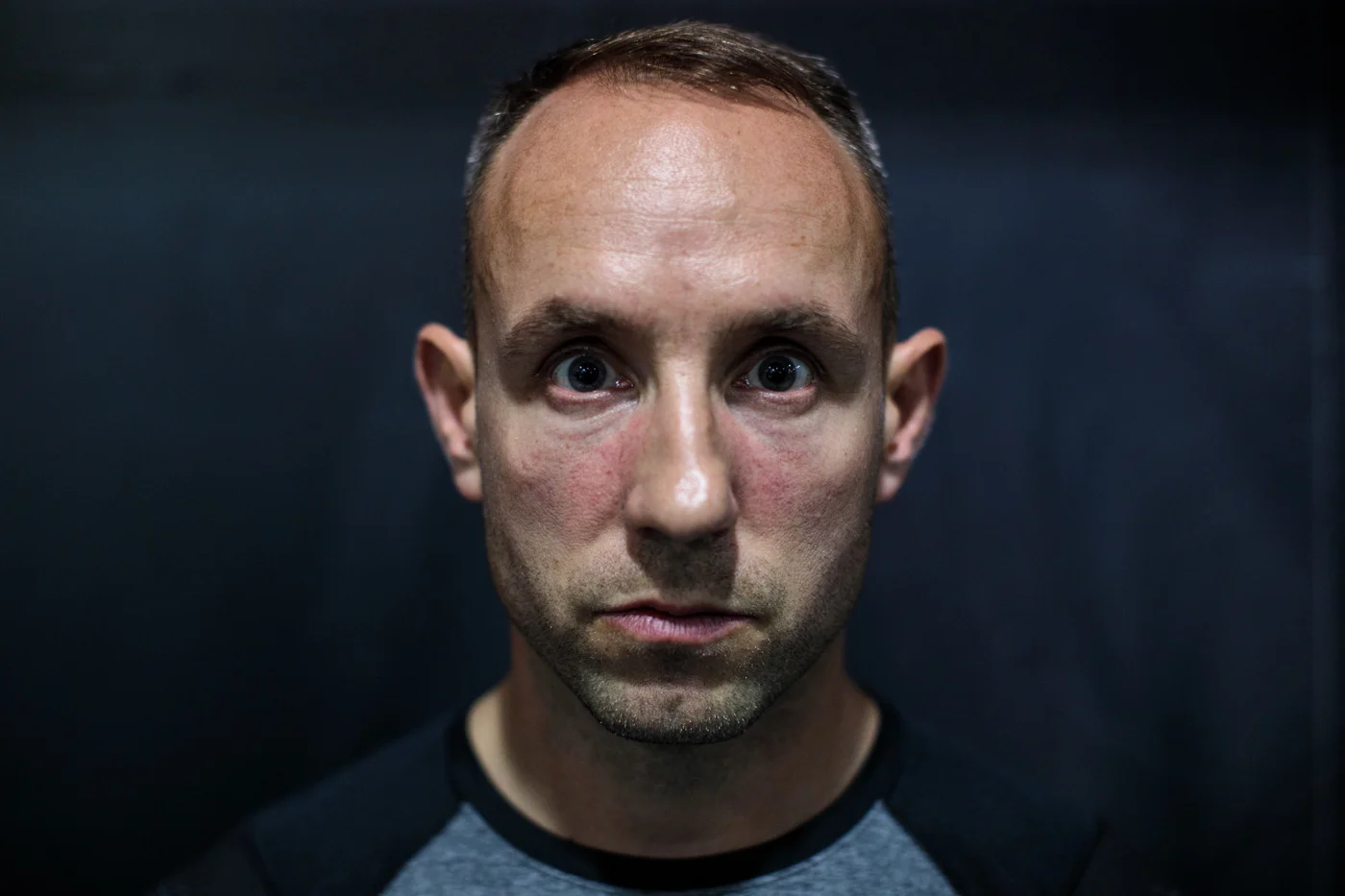 MANCHESTER, ENGLAND: Bare-knuckle boxer Paul Stredder, 35 from the Wirral, poses for a photo before his fight at an Ultimate Bare Knuckle Boxing (UBKB) event at Bowlers Exhibition Centre on August 4, 2018.