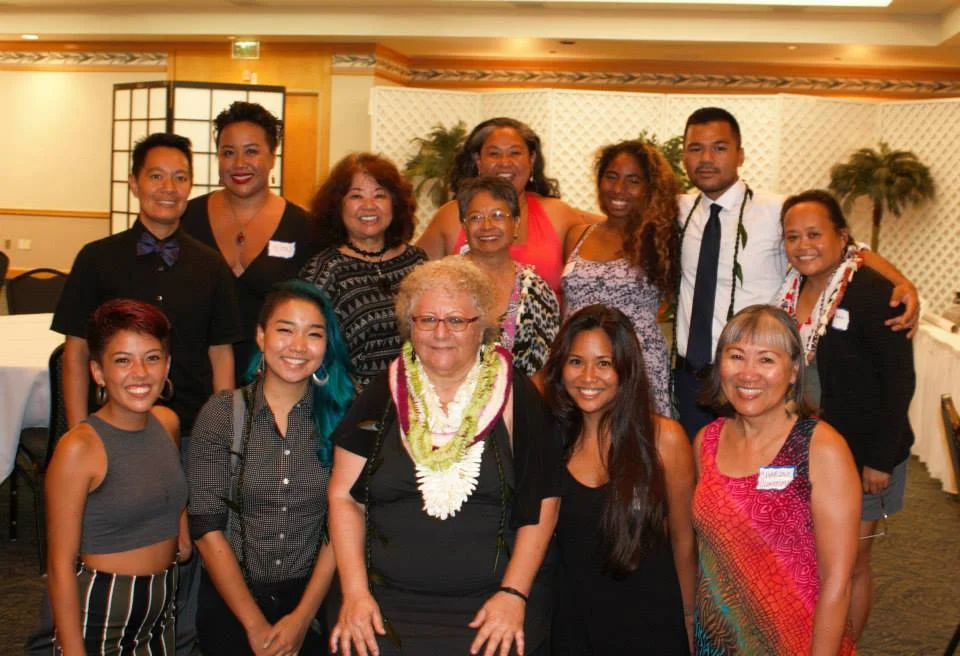 Representing Pacific Tongues at the Annual Hawai'i People's Fund Dinner. Along side many mana wahine that do amazing work within Hawaii's community.