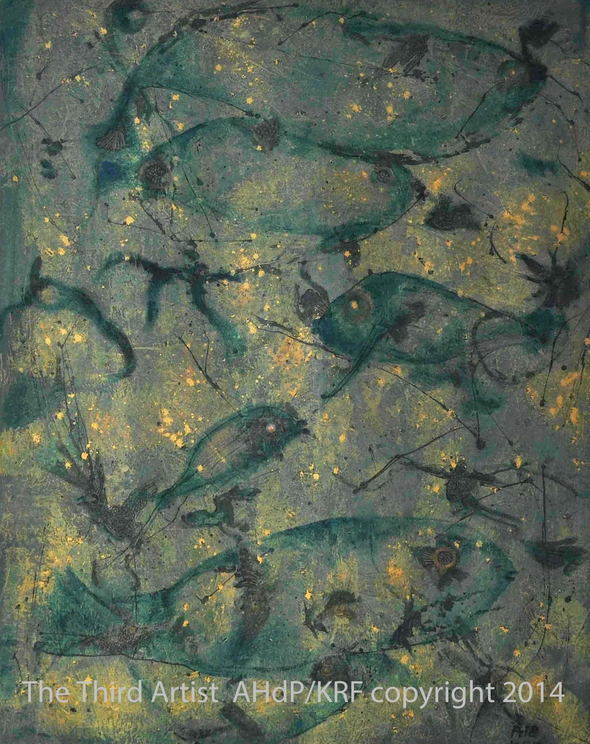 River Delta Life Emerald Green and Blue Mysterious Depths