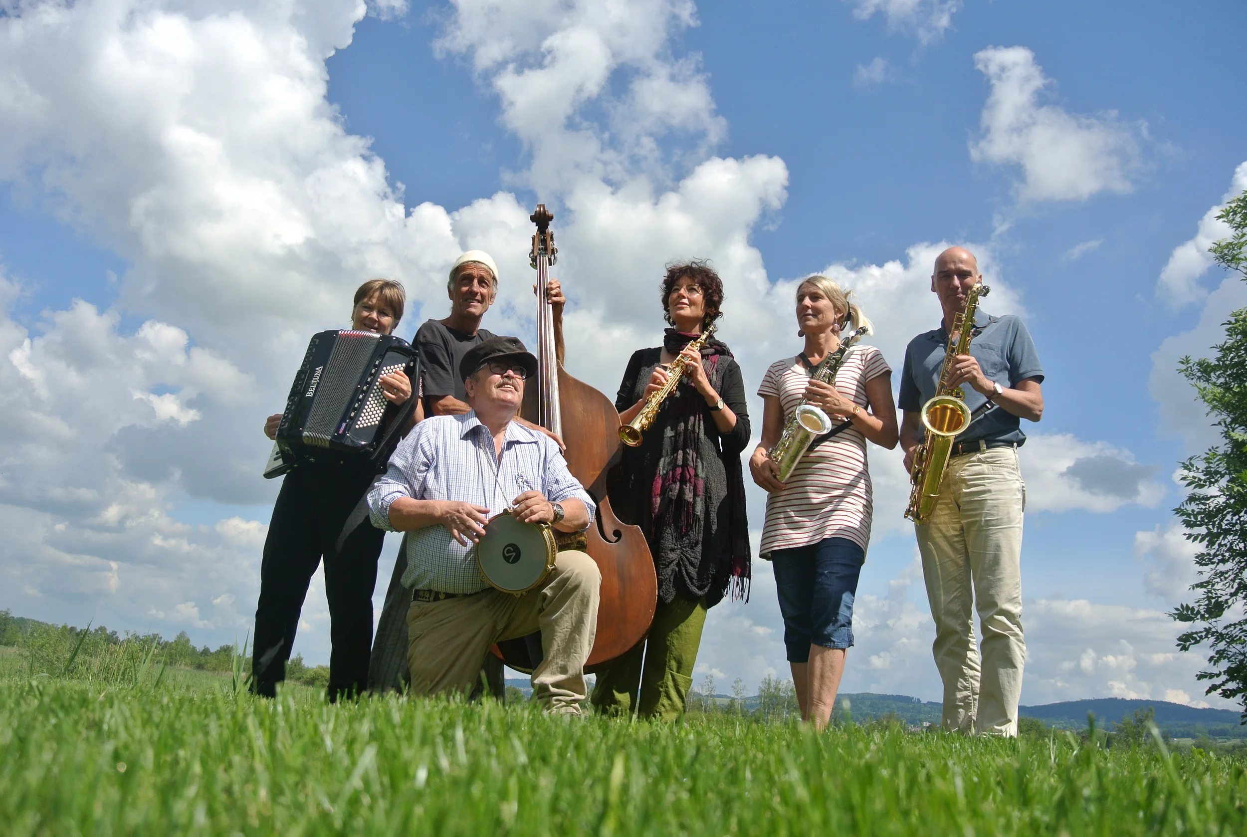 Kafilutz (v.l.n.r.): Eva Pieth, Lucius Sigrist, Sigi Nagel, Barbara Camenzind, Doris Hertig und Andi Lutz