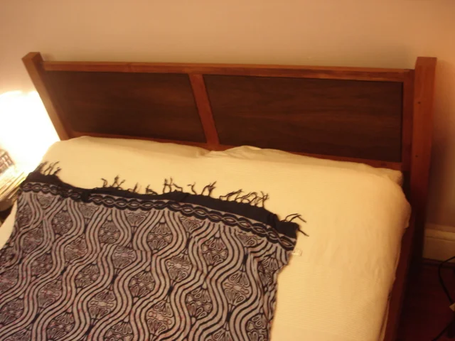 Teak and Walnut Headboard