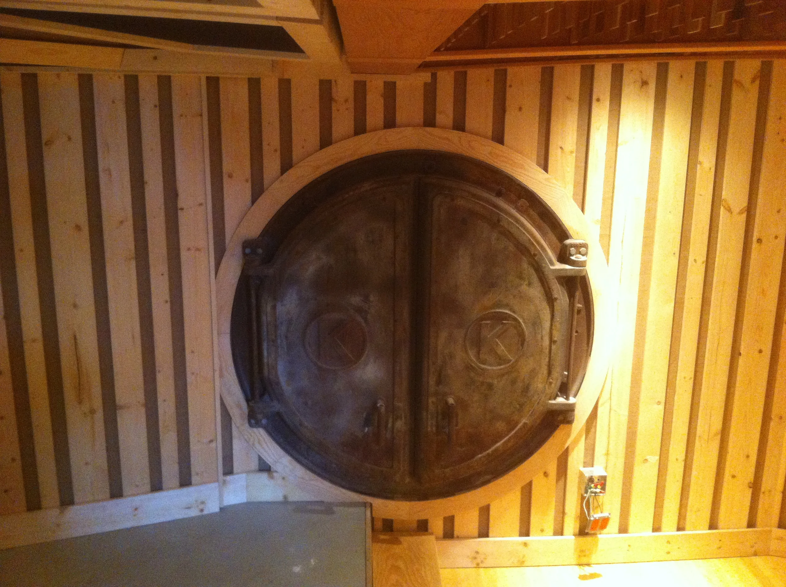 Final Trim (old steamship boiler doors) Private Recording Studio