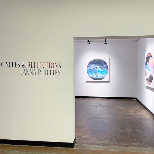 Installed my show Cycles &amp; Reflections at @gadsdenmuseum today! It was wonderful to see everything come together. The show will be up for viewing through July. Details on the reception coming soon. 
#jannaphillipsart #cyclesandreflections #gadsde