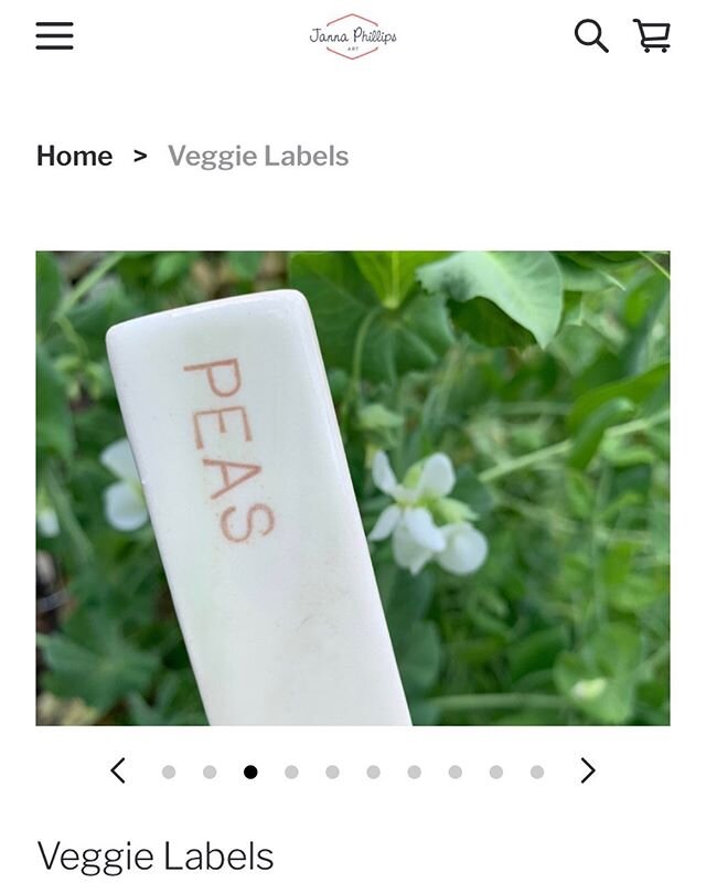 Y&rsquo;all have been asking about Veggie Labels for your gardens. I finally have some up in my online shop. You can also find them at the markets the next couple of days. 
#jannaphillipsart #gardening #gardenart #ceramics #pottery #veggielabels #han